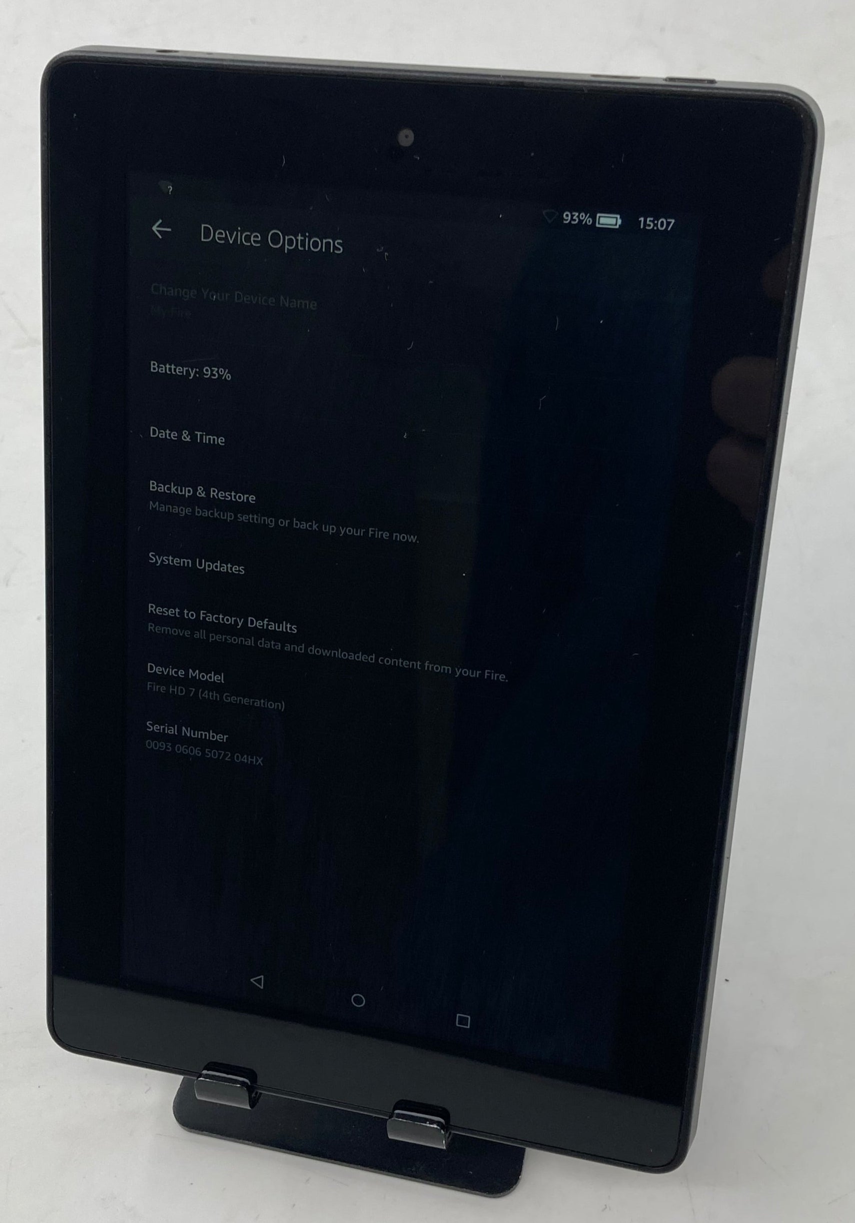 Amazon Tablet Fire HD 7 4th Gen SQ46CW 7" 12GB Black