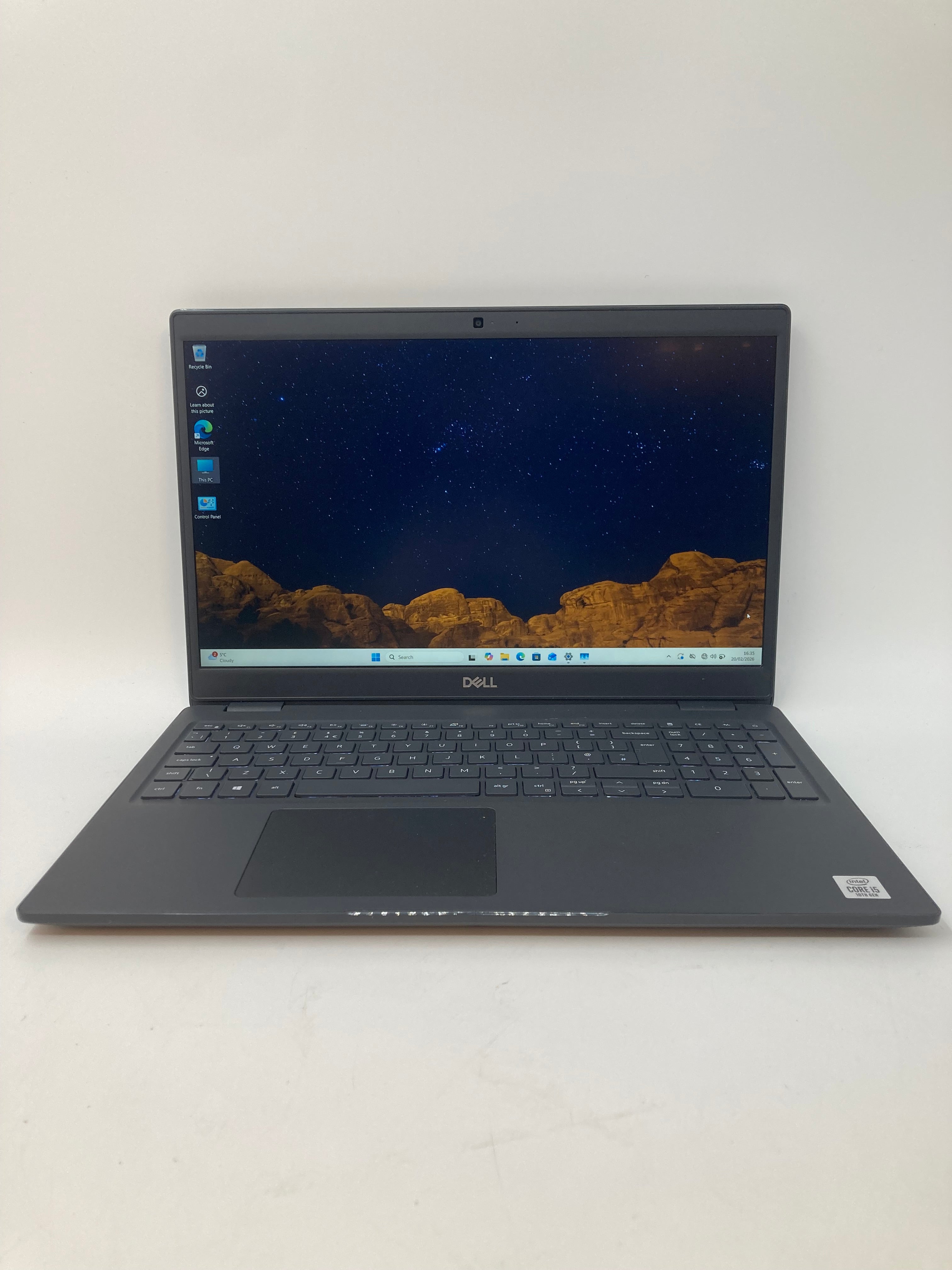 Dell Latitude 3510 front view showing keyboard and 15.6" screen