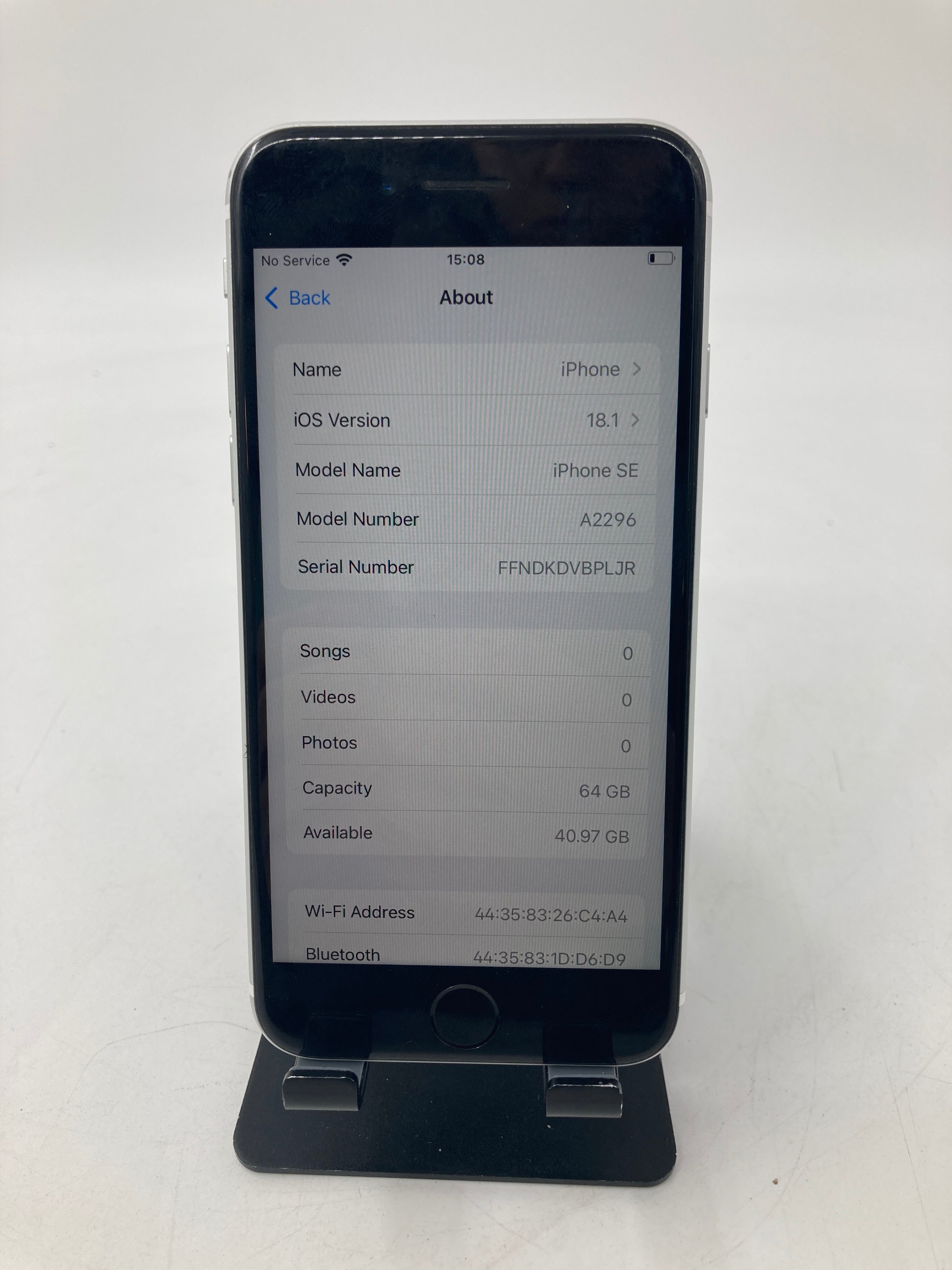 Apple iPhone A2296 64GB Unlocked - White