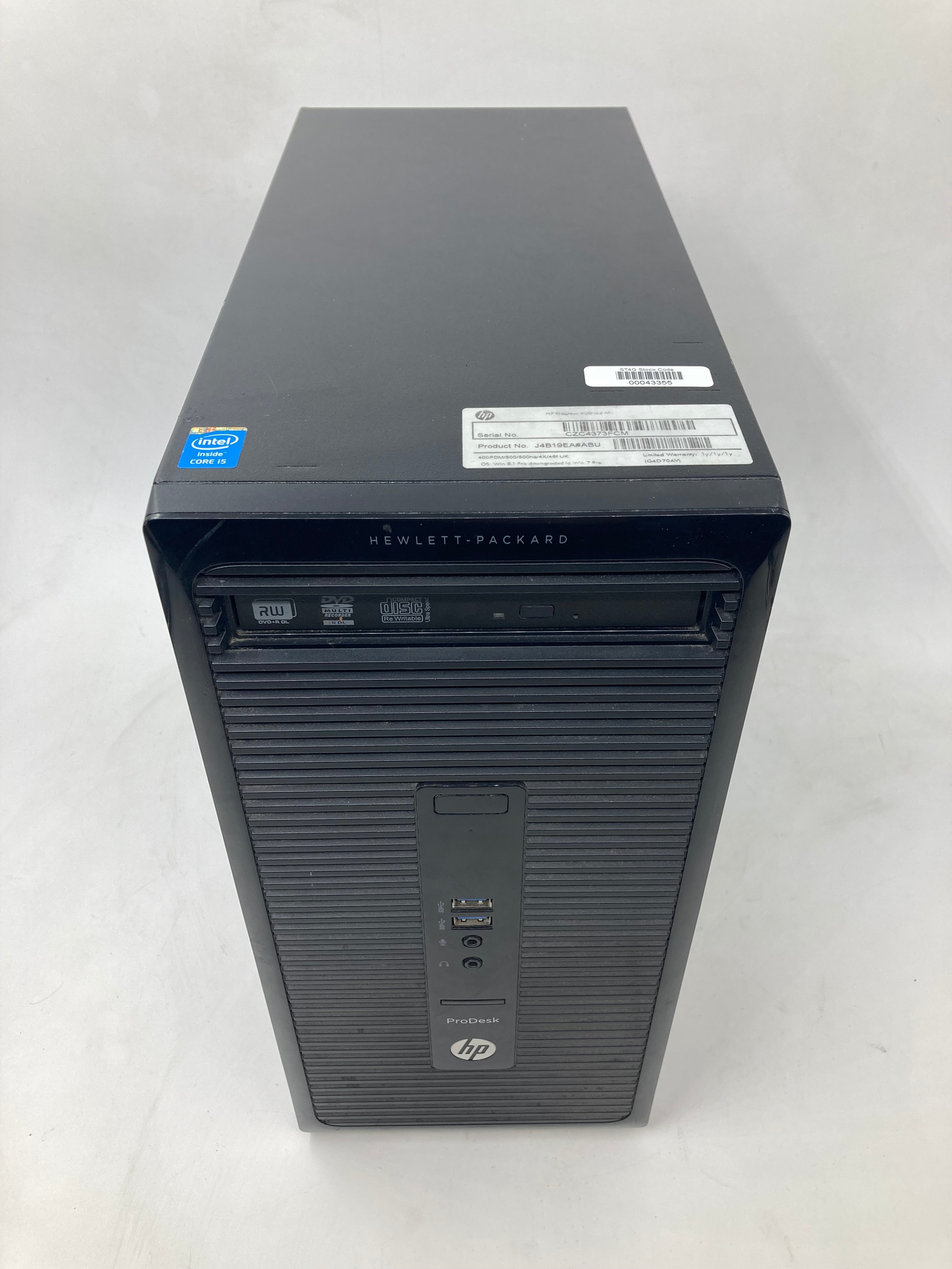 HP Desktop ProDesk 400 G2 i5 4GB RAM No HDD *Spares*