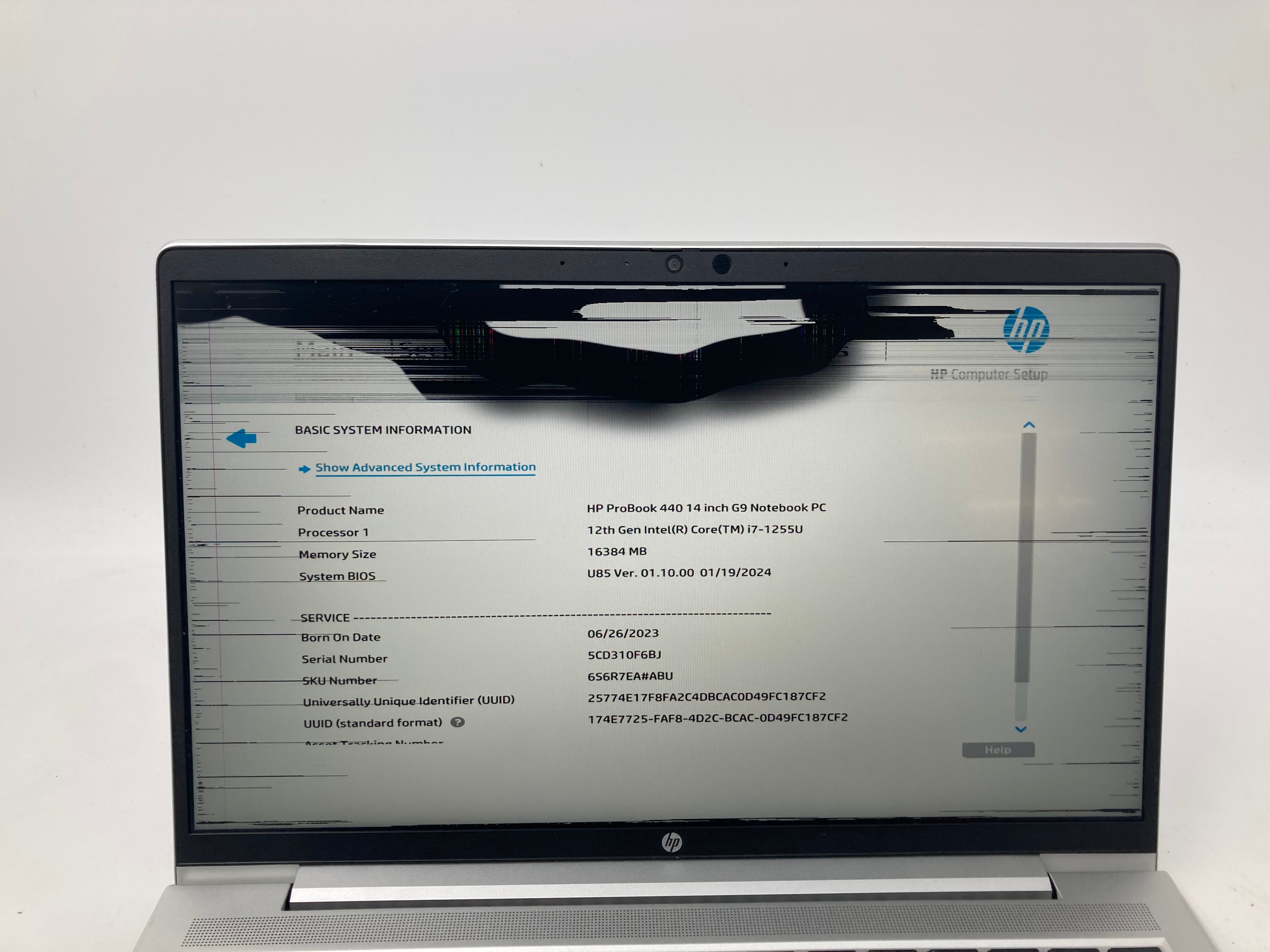 HP ProBook 440 G9 14" Screen i7 12th Gen 16GB RAM No SSD No OS *Spares*