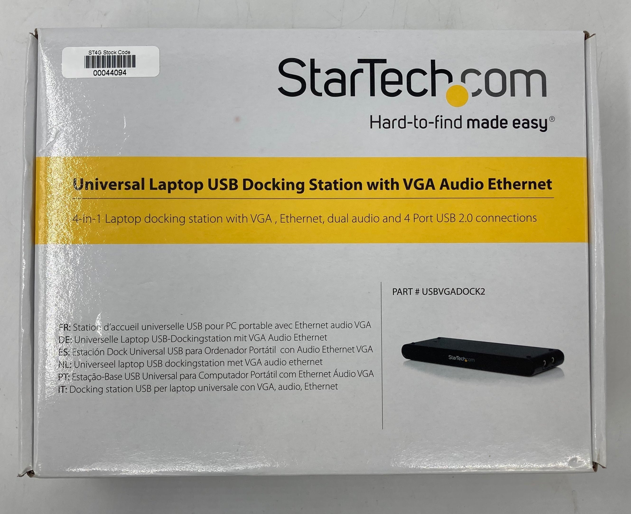 New StarTech Universal Laptop USB Docking Station With VGA Audio Ethernet