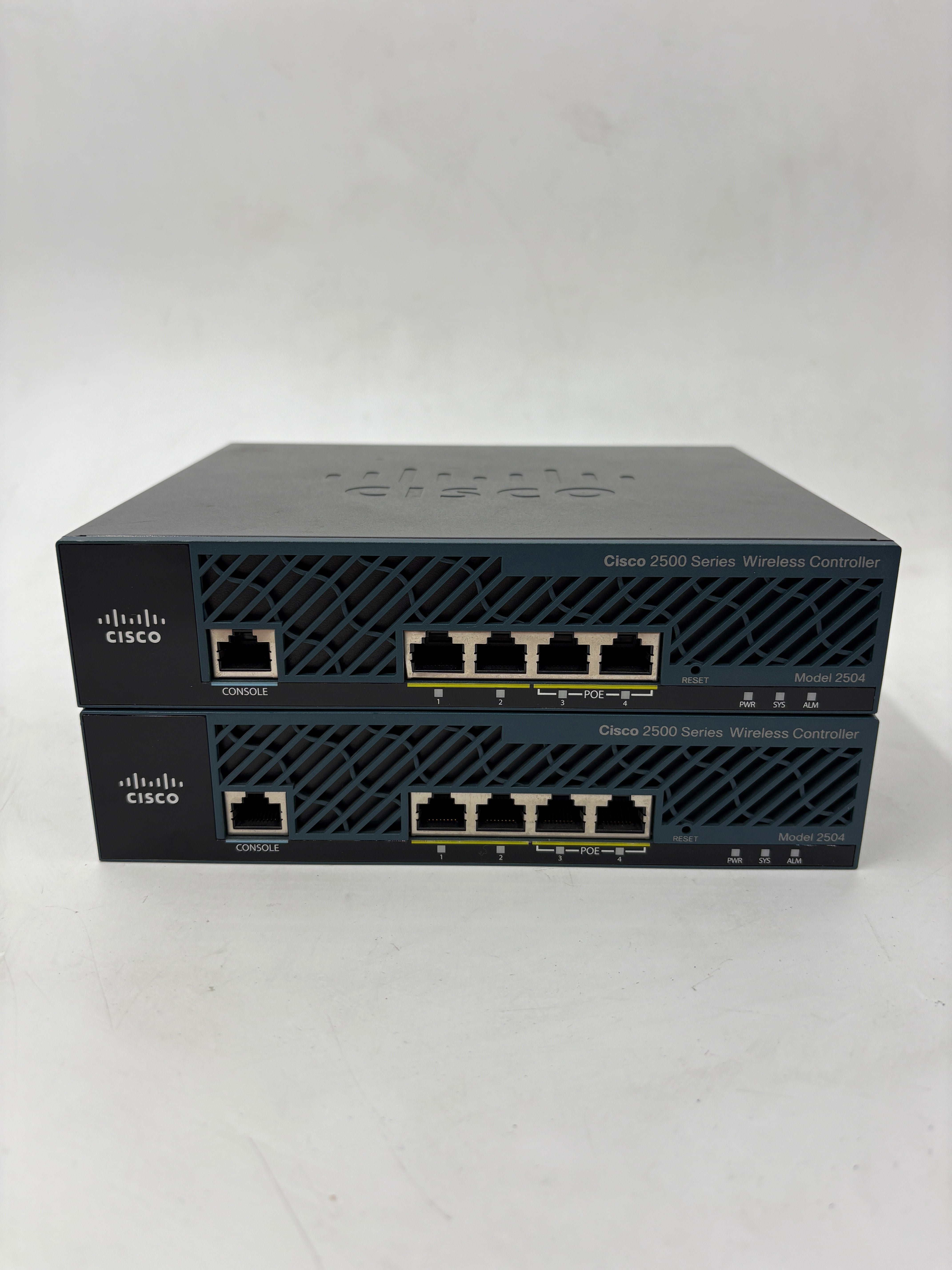Batch of 2 Cisco AIR-CT2504-K9 V01 2500 Series Wireless Controller