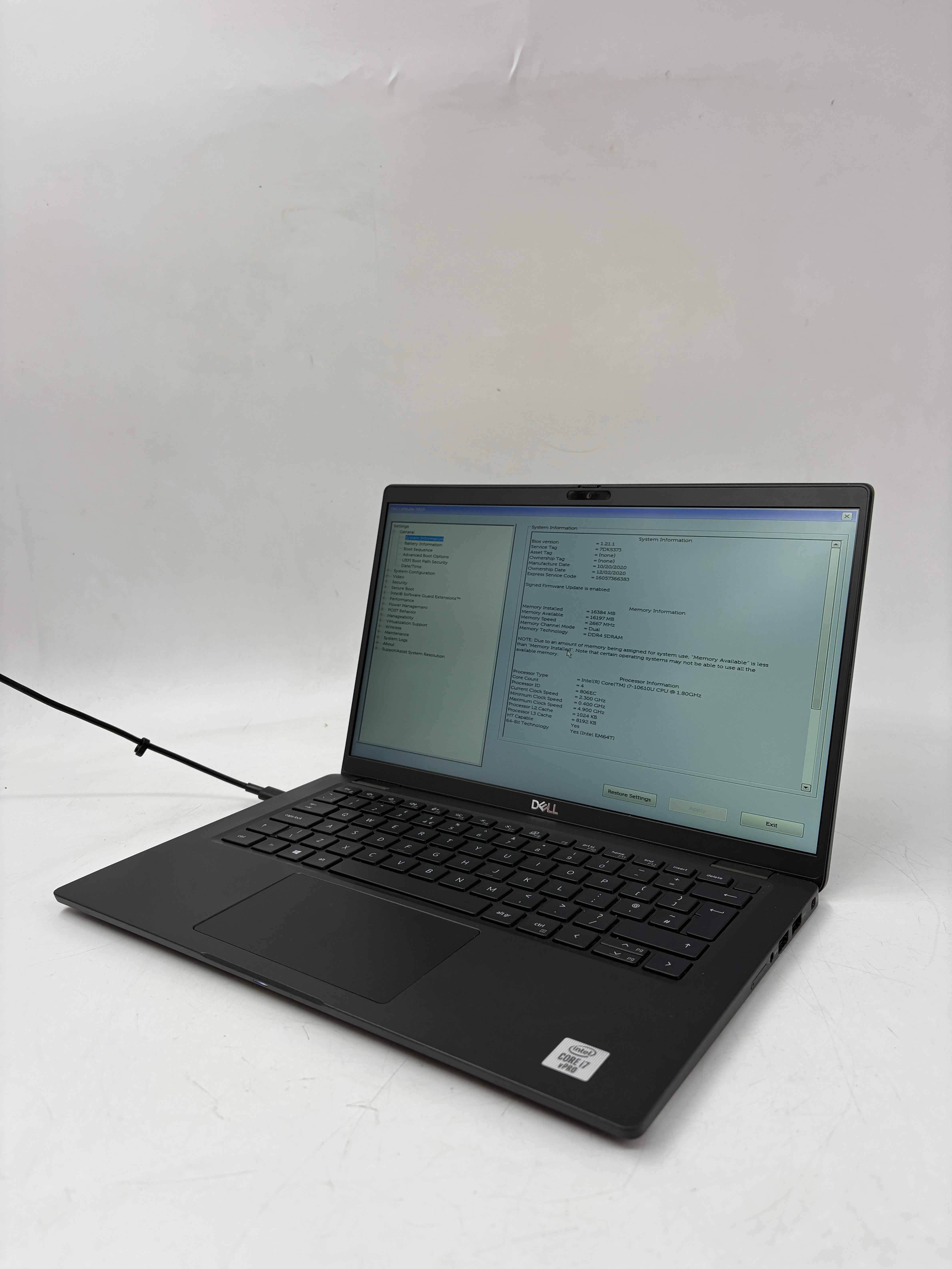 Dell Laptop Latitude 7410 14" Screen i7 10th Gen 16GB RAM 512GB SSD W11