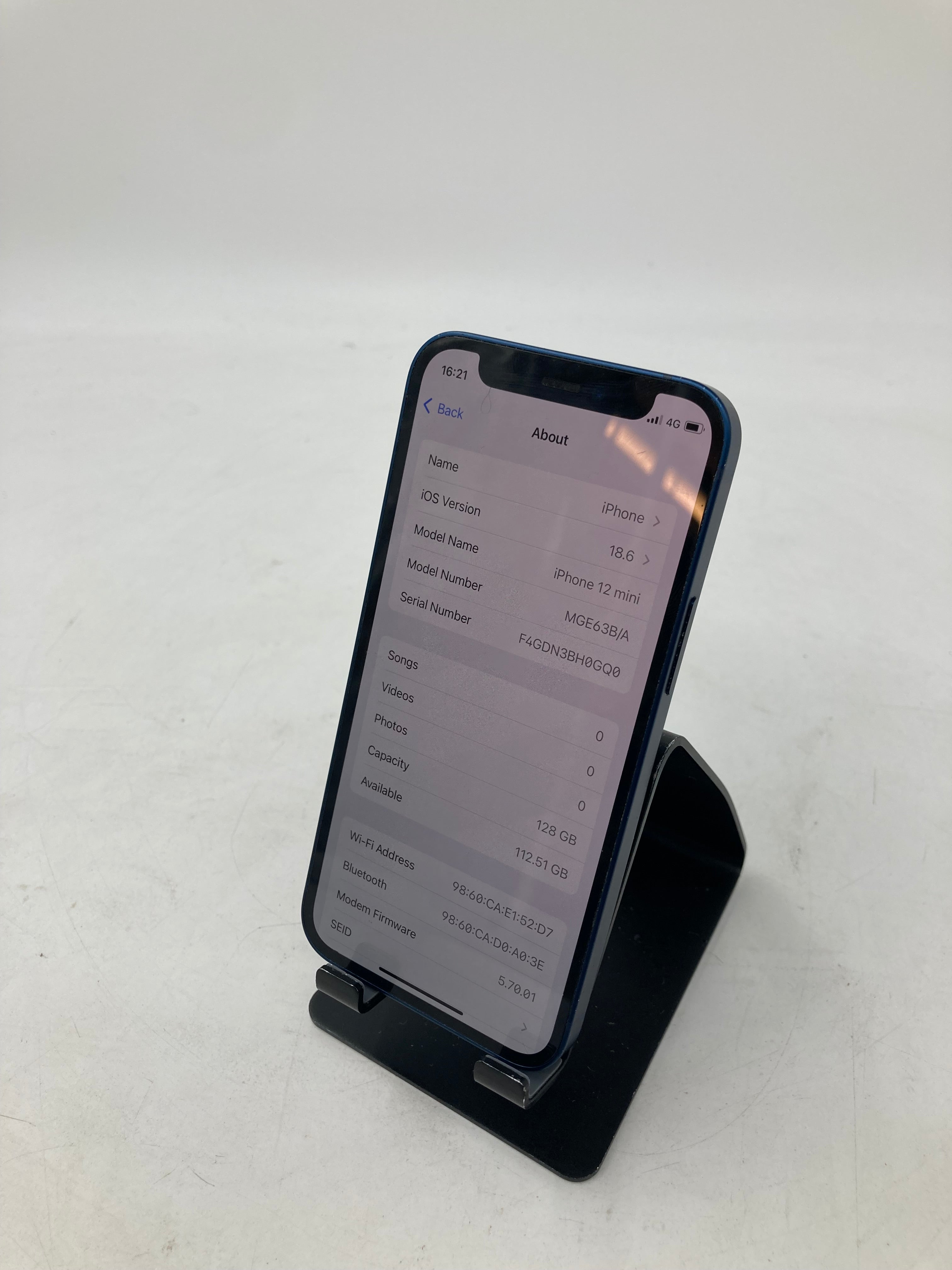 Apple iPhone 12 Mini A2399 128GB Blue - Unlocked