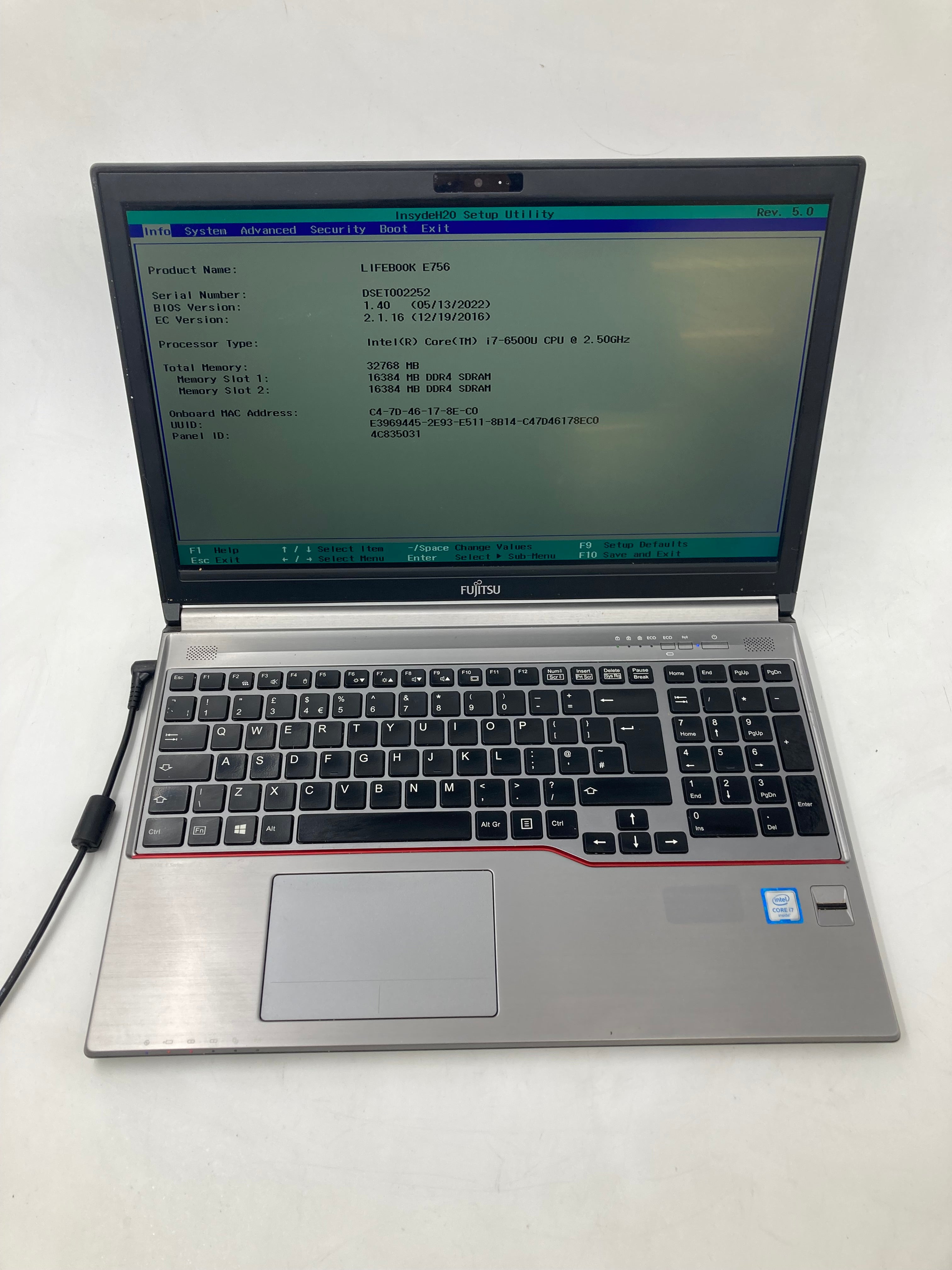 Fujitsu Laptop LifeBook E756 15.6" i7-6500U 32GB RAM No SSD No OS #1