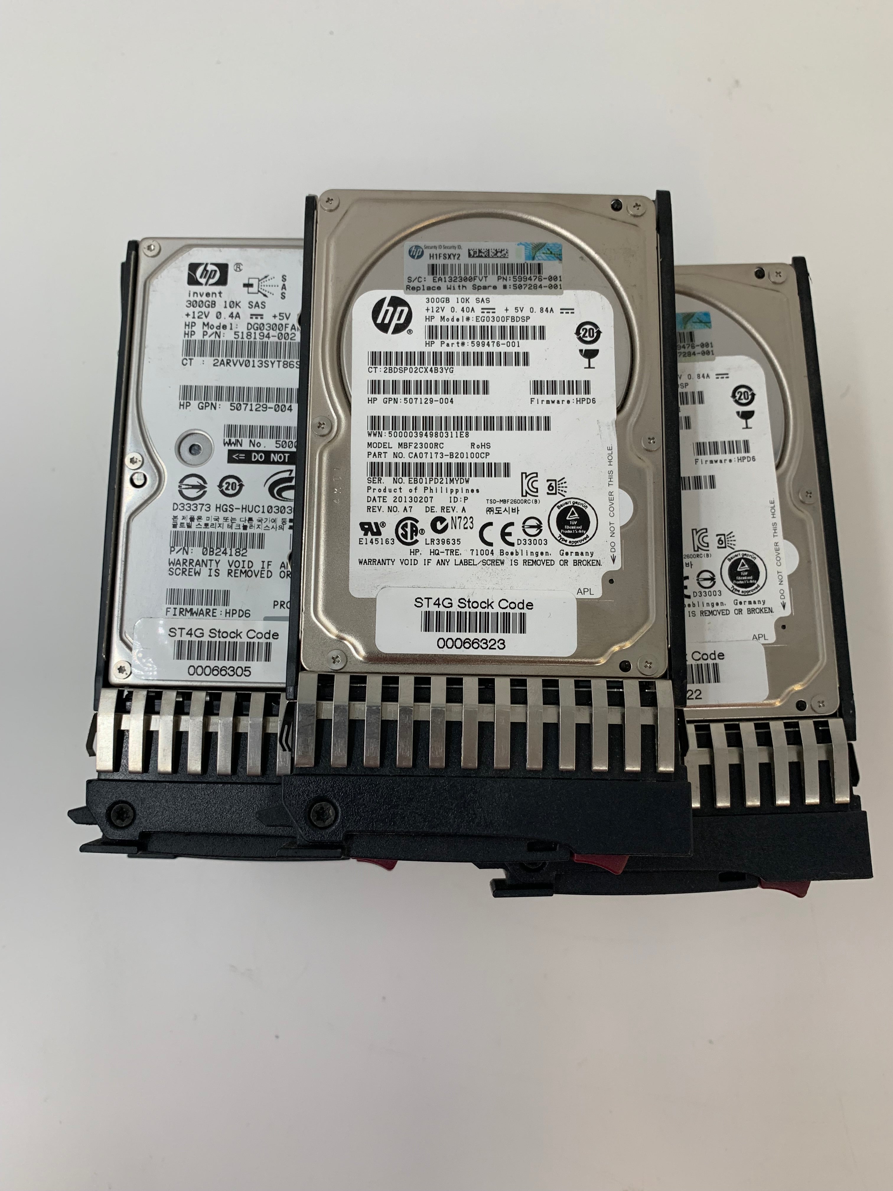 HP Hard Disk Drives | 300GB | SAS | 2.5 Inch | 6Gbps | 10K RPM | Lot of 13