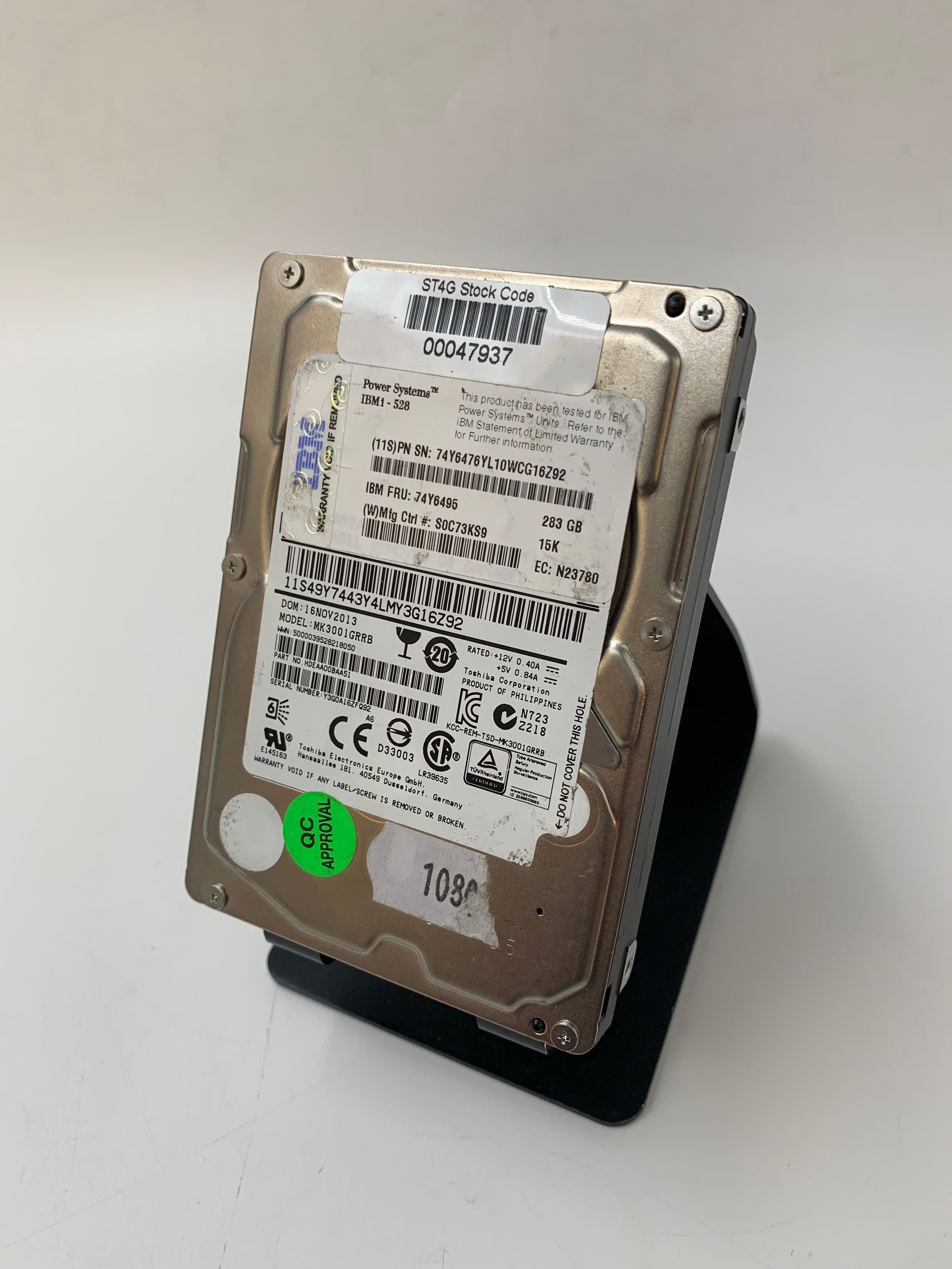 IBM Hard Disk Drives | 283GB | SAS | 2.5 inch | 6 Gbps | 15K RPM | Lot of 9