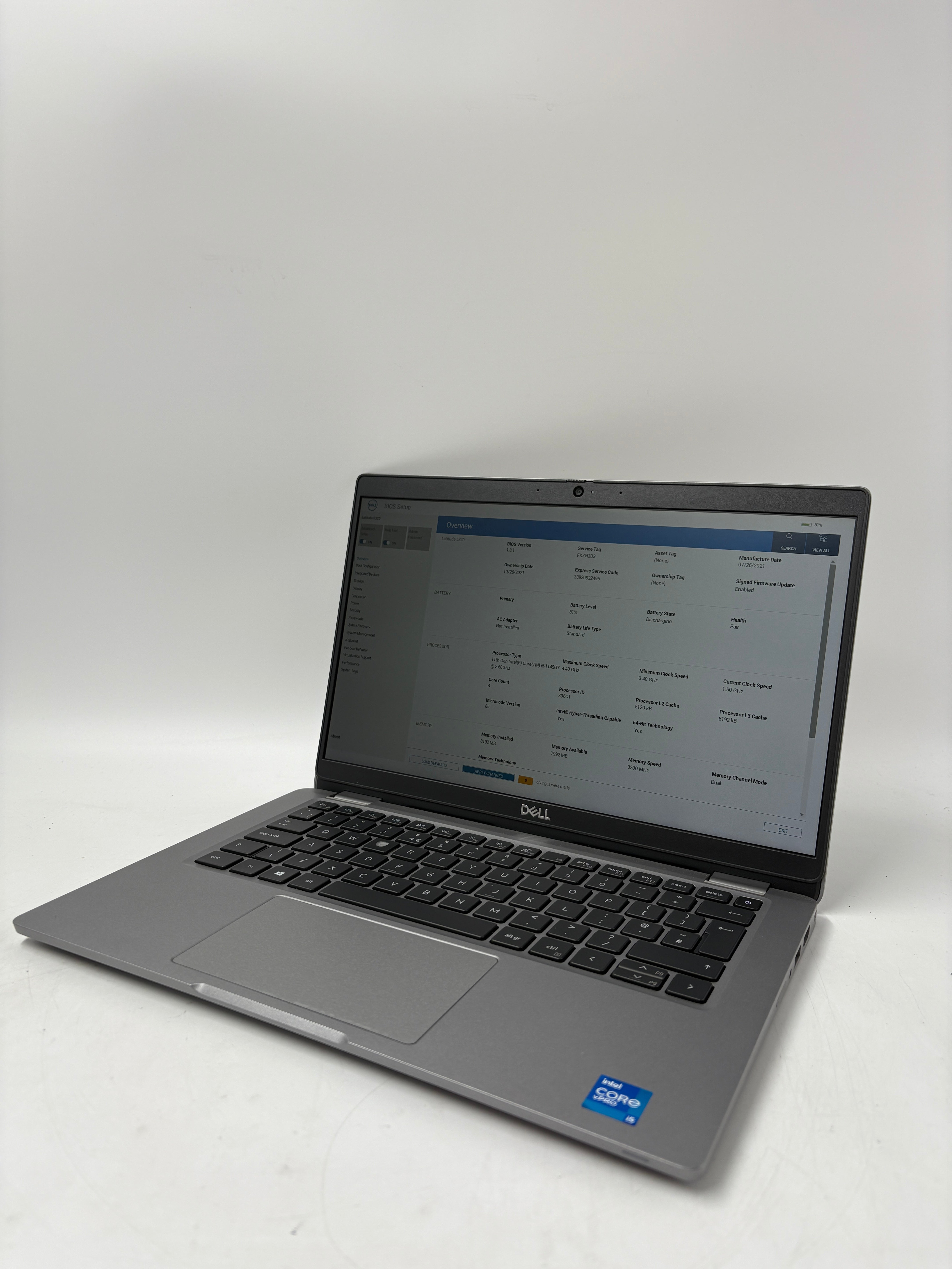 Dell Latitude 5320 13.3" Screen i5 11th Gen 8GB RAM 256GB SSD NO OS