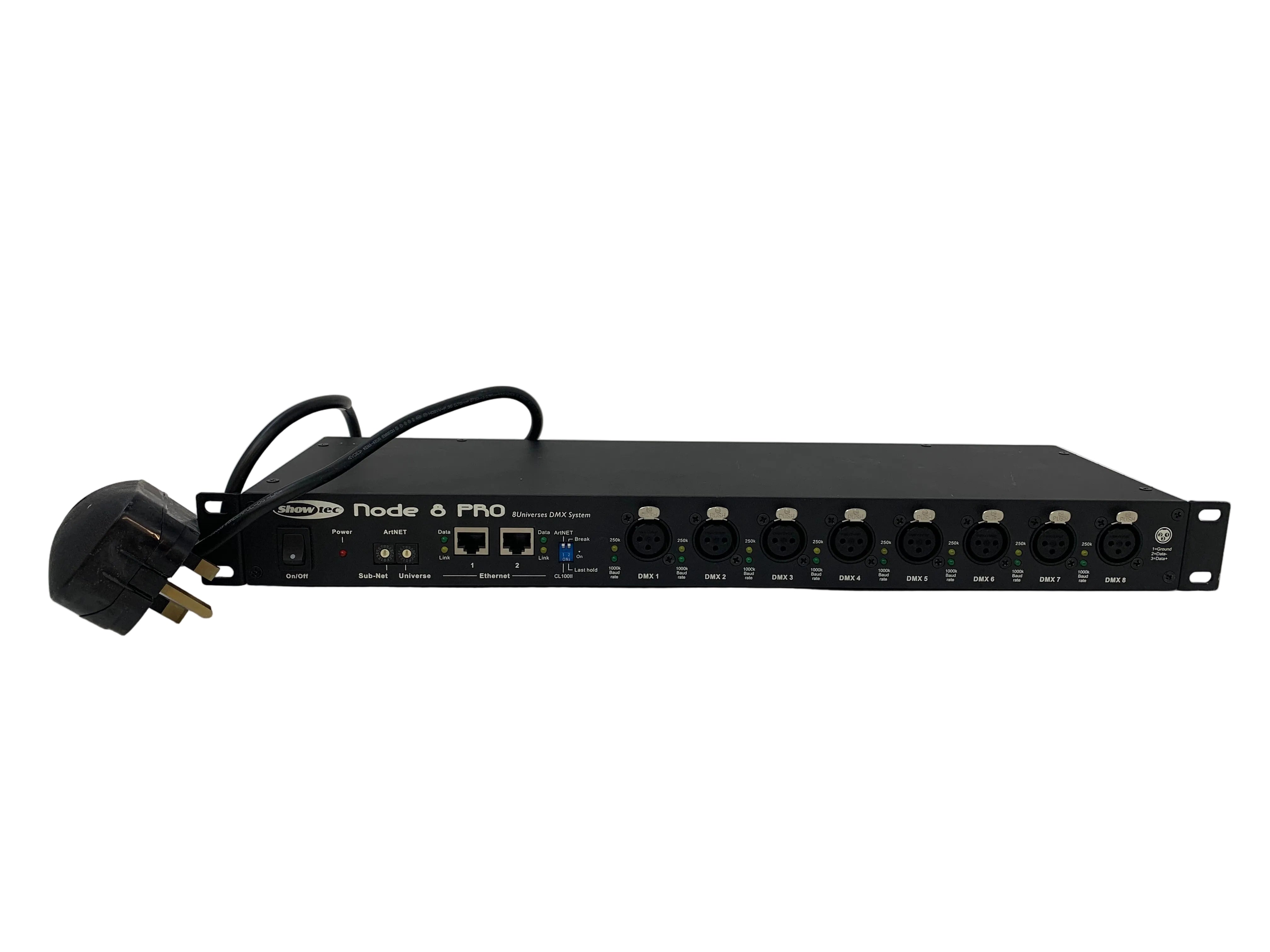 Showtec Node 8 Pro, Rack-Mountable Ethernet-To-DMX Node
