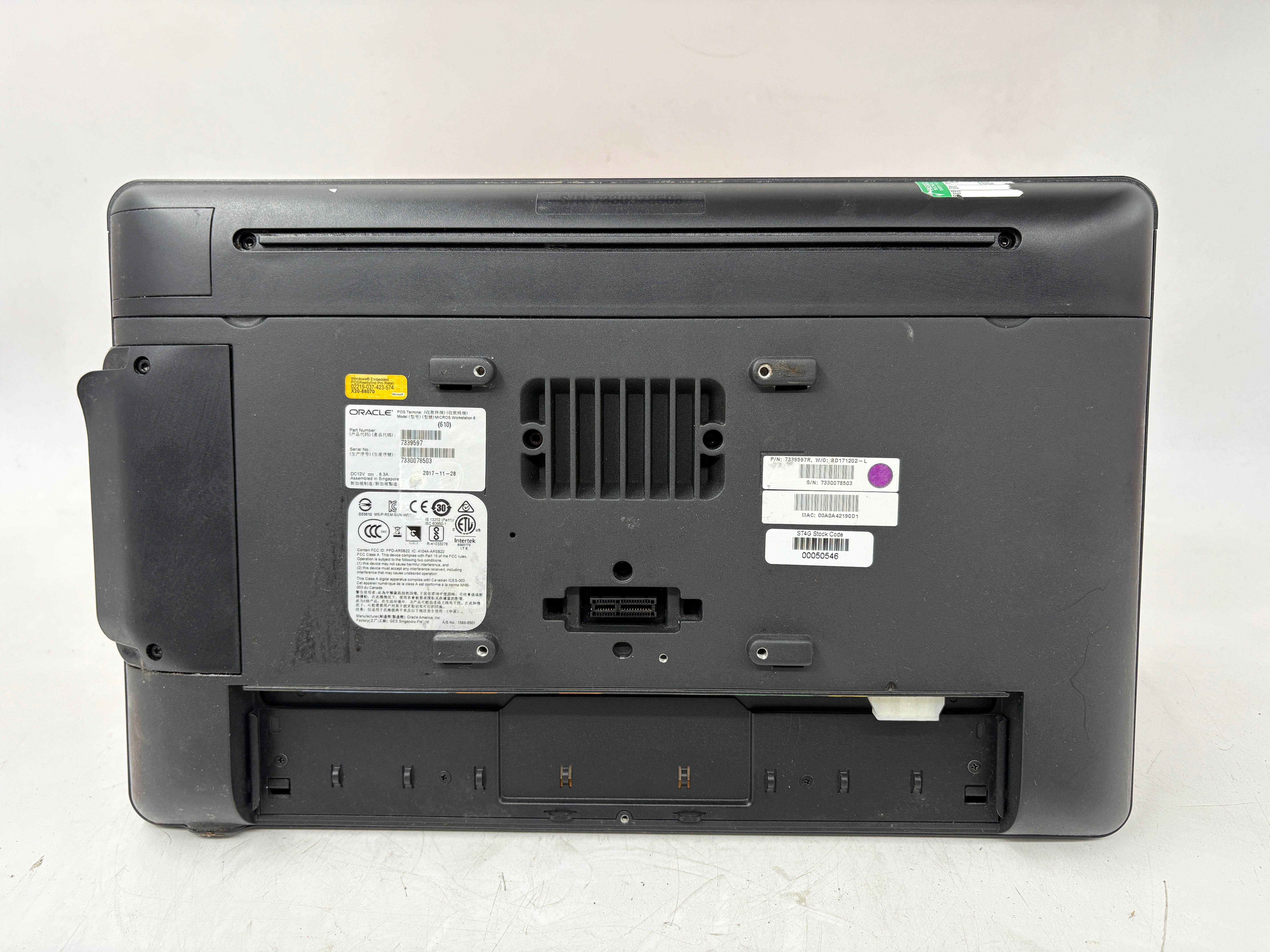 Oracle Micros Workstation 6 610 TouchScreen POS Atom E3827 4GB RAM 64GB SSD W10