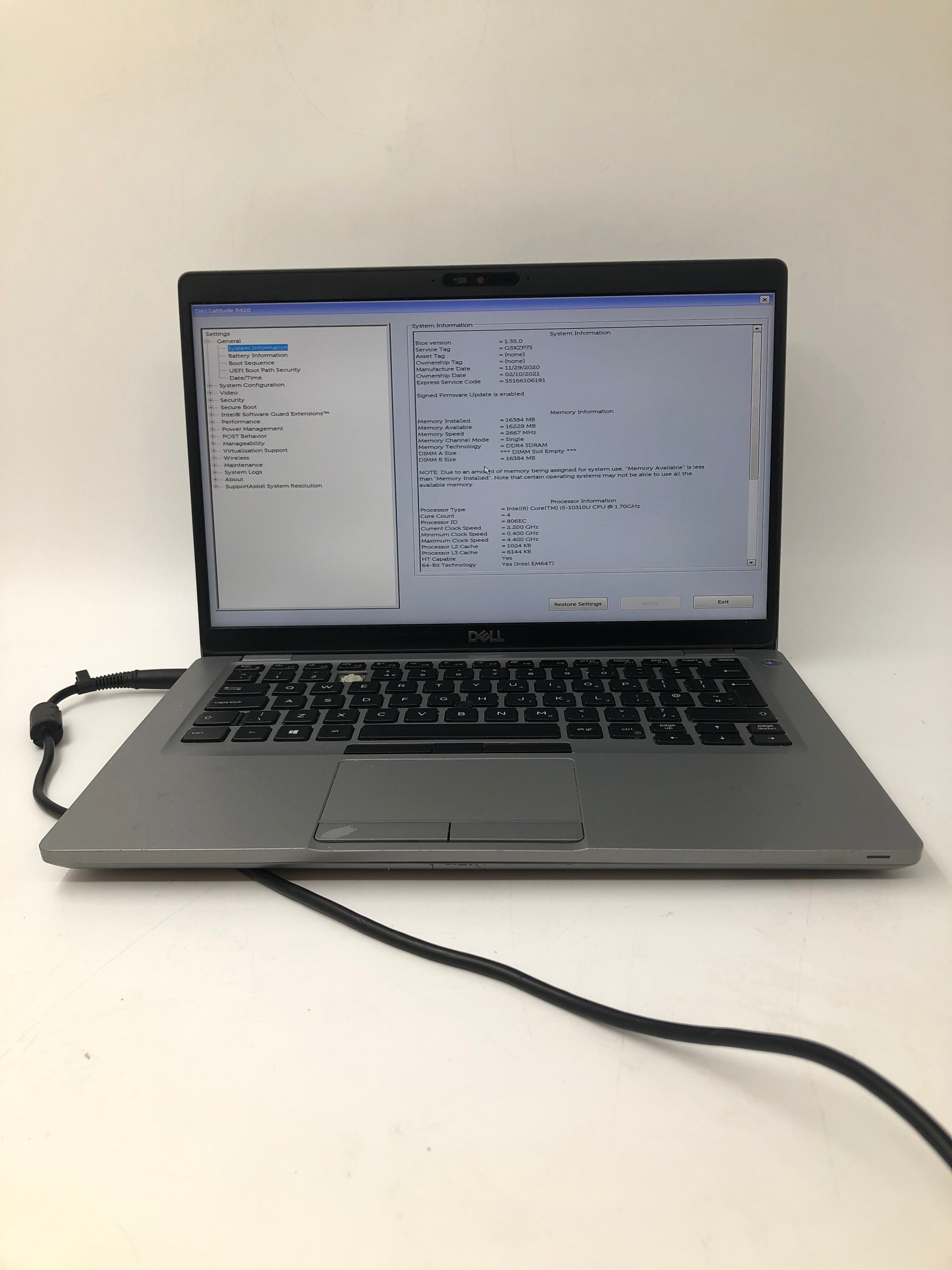 Dell Latitude 5410 Spares: i5 10th Gen CPU, 16GB RAM, 14" Screen (No SSD/No OS)