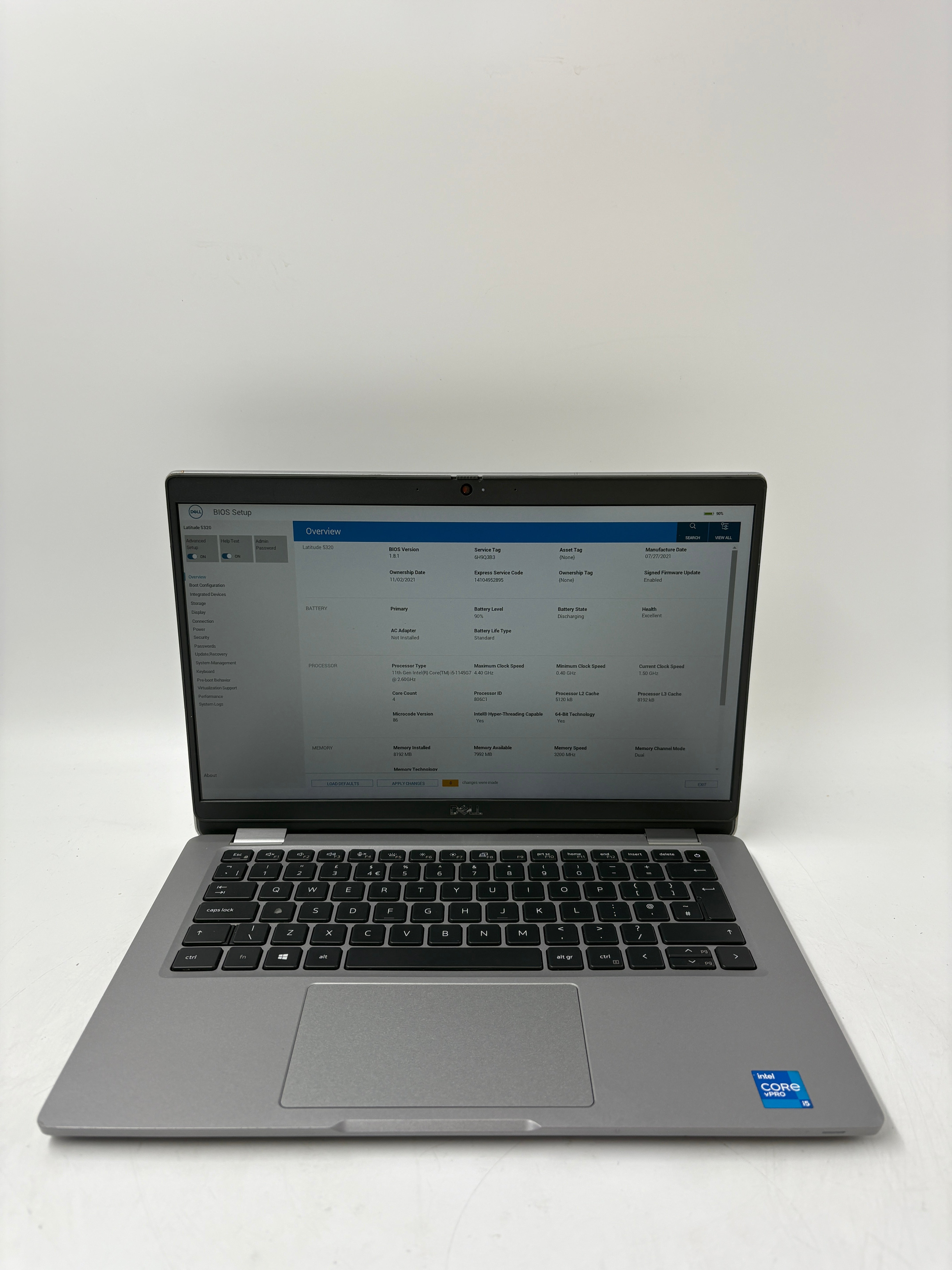 Dell Latitude 5320 13.3" Screen i5 11th Gen 8GB RAM 256GB SSD NO OS