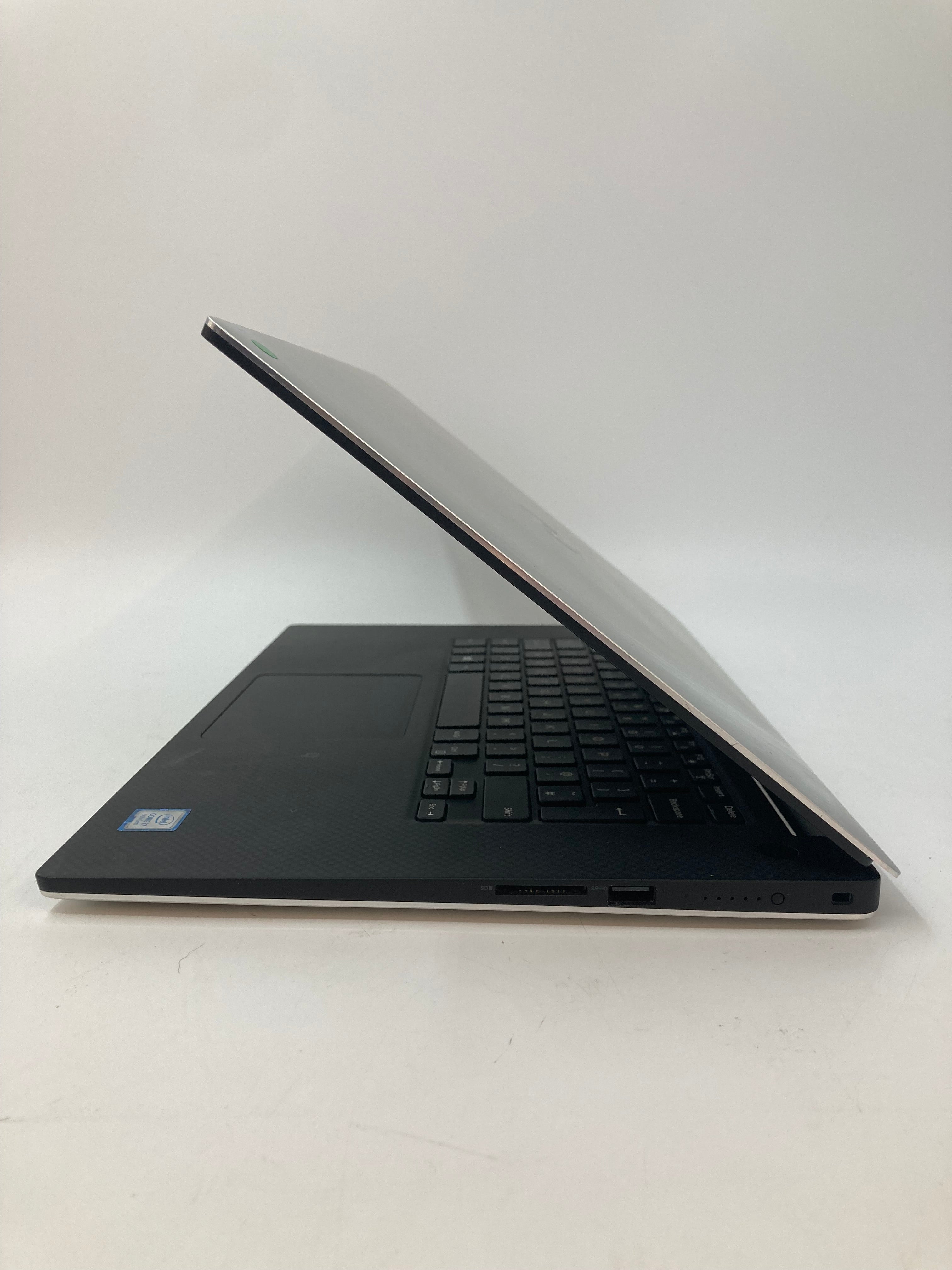 Dell XPS 15 7590 side view showing USB and SD ports
