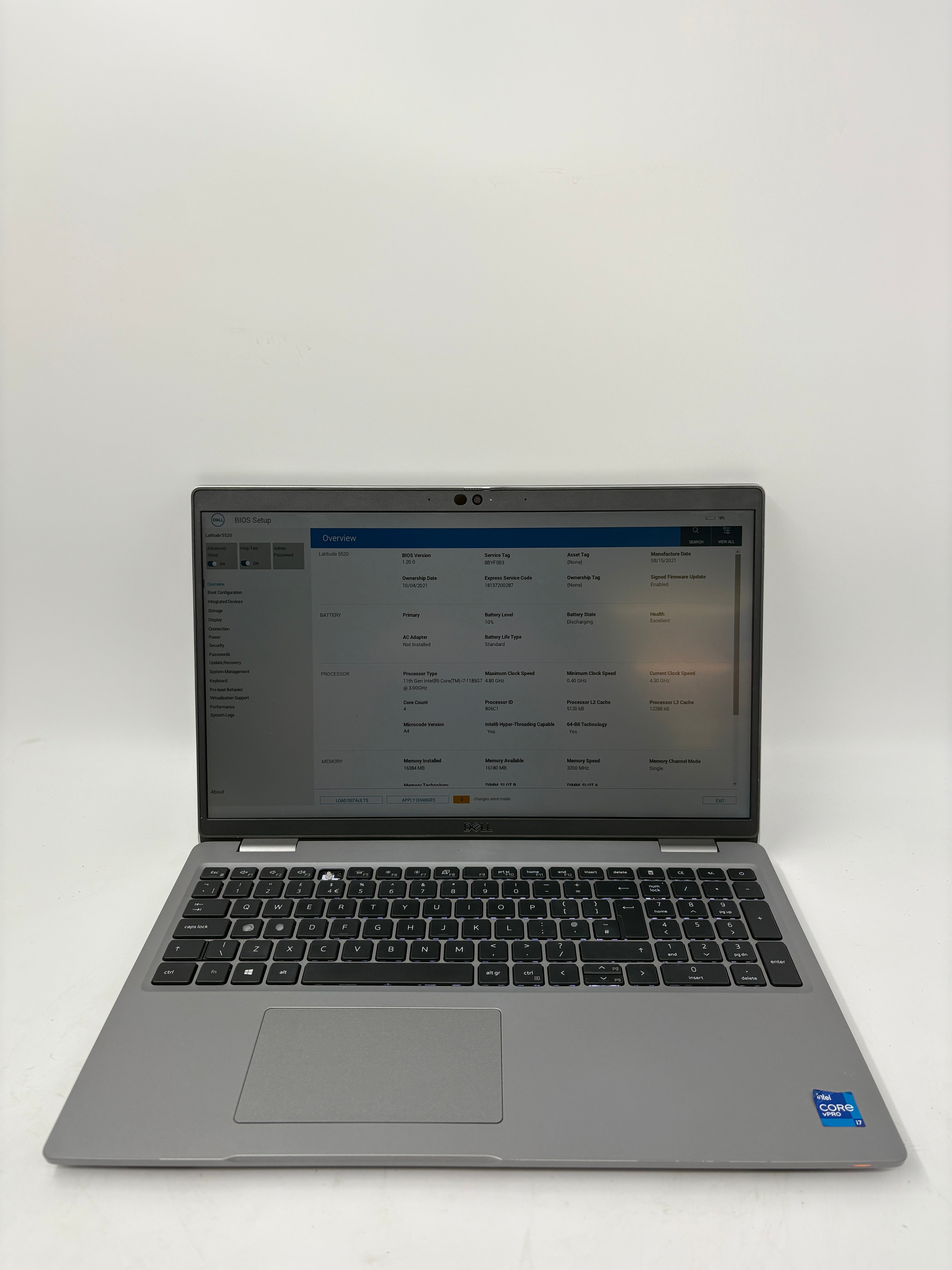 Dell Laptop Latitude 5520 15.6" Screen i7 11th Gen 16GB RAM 512GB SSD W11