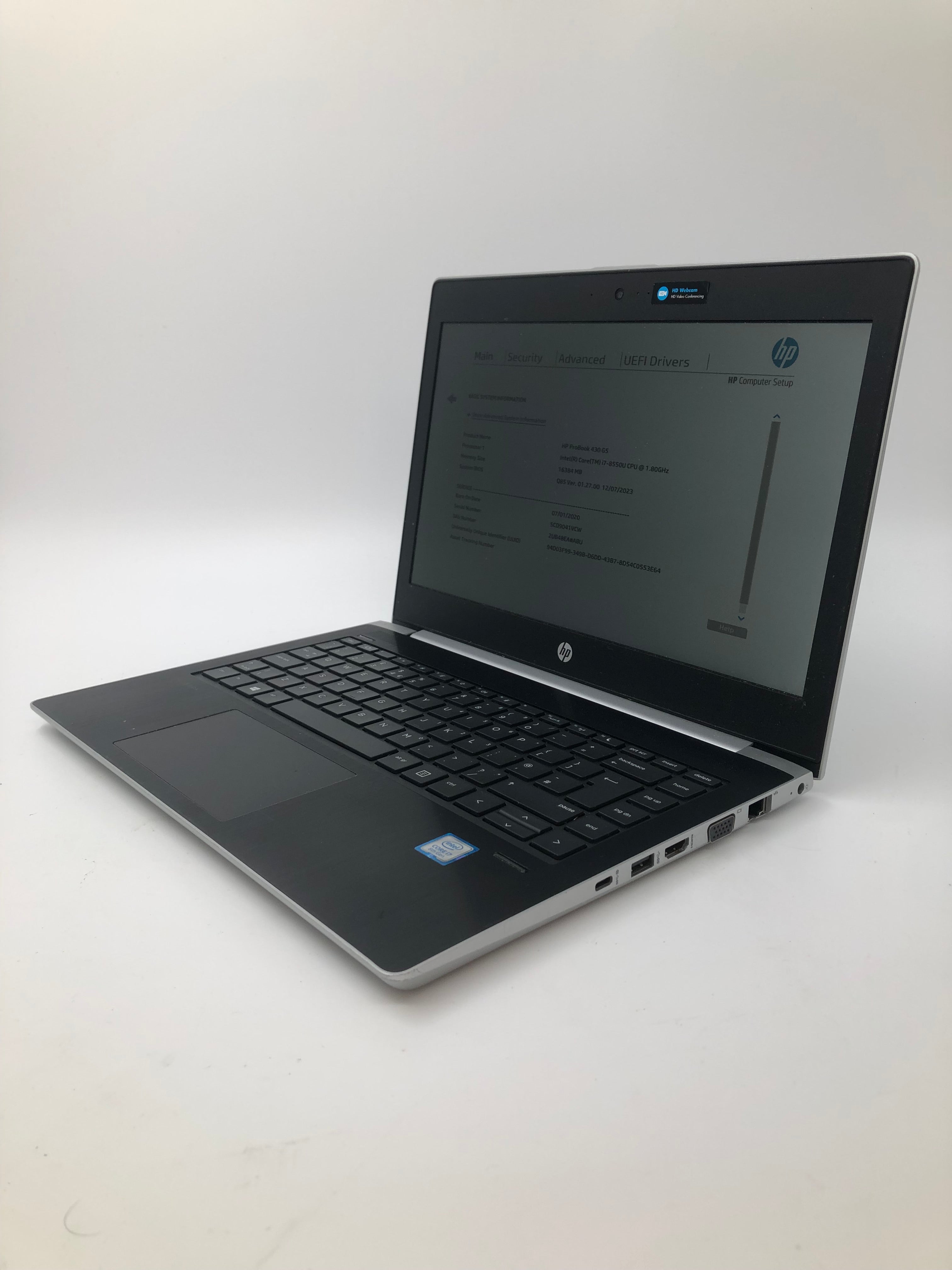 HP 430 G5 Probook Spares: i7 8th Gen CPU, 16GB RAM, 13" Screen (No SSD/No OS)