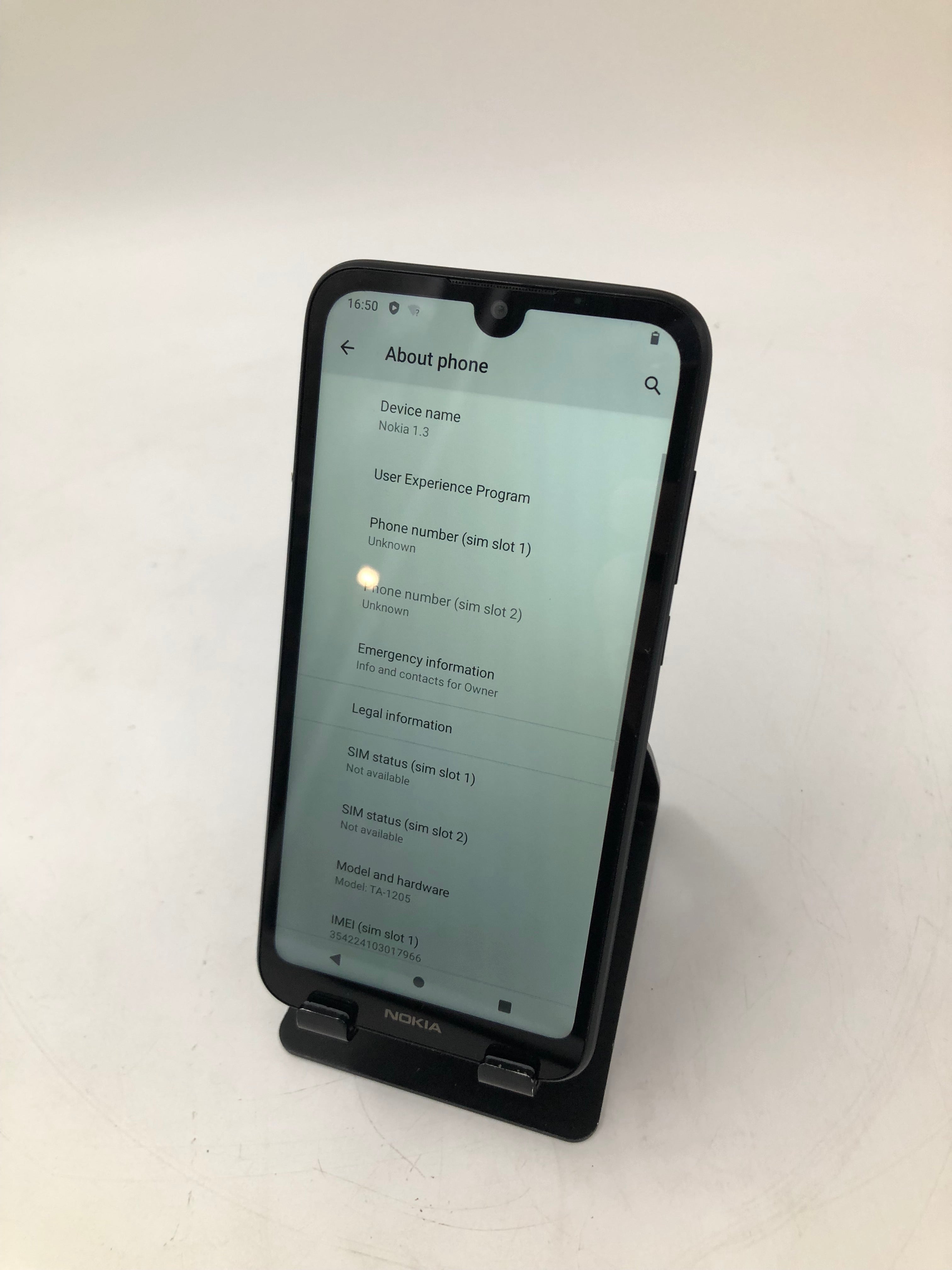 Nokia 1.3 TA-1205 Black Mobile 16GB Sim Unlocked