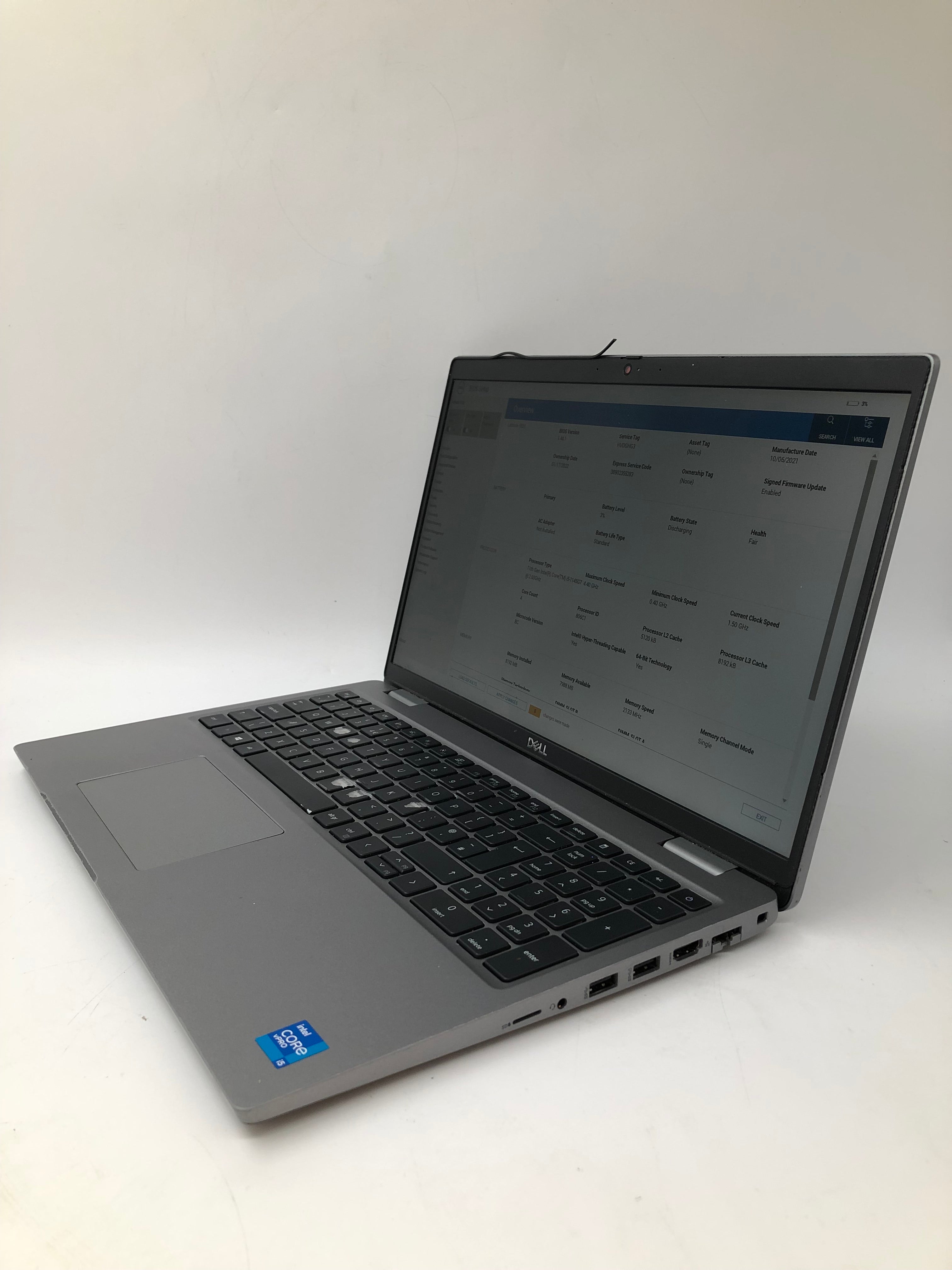 Dell Latitude 5520 Spares: i5 11th Gen CPU, 15.6" Screen (No RAM/No SSD/No OS)