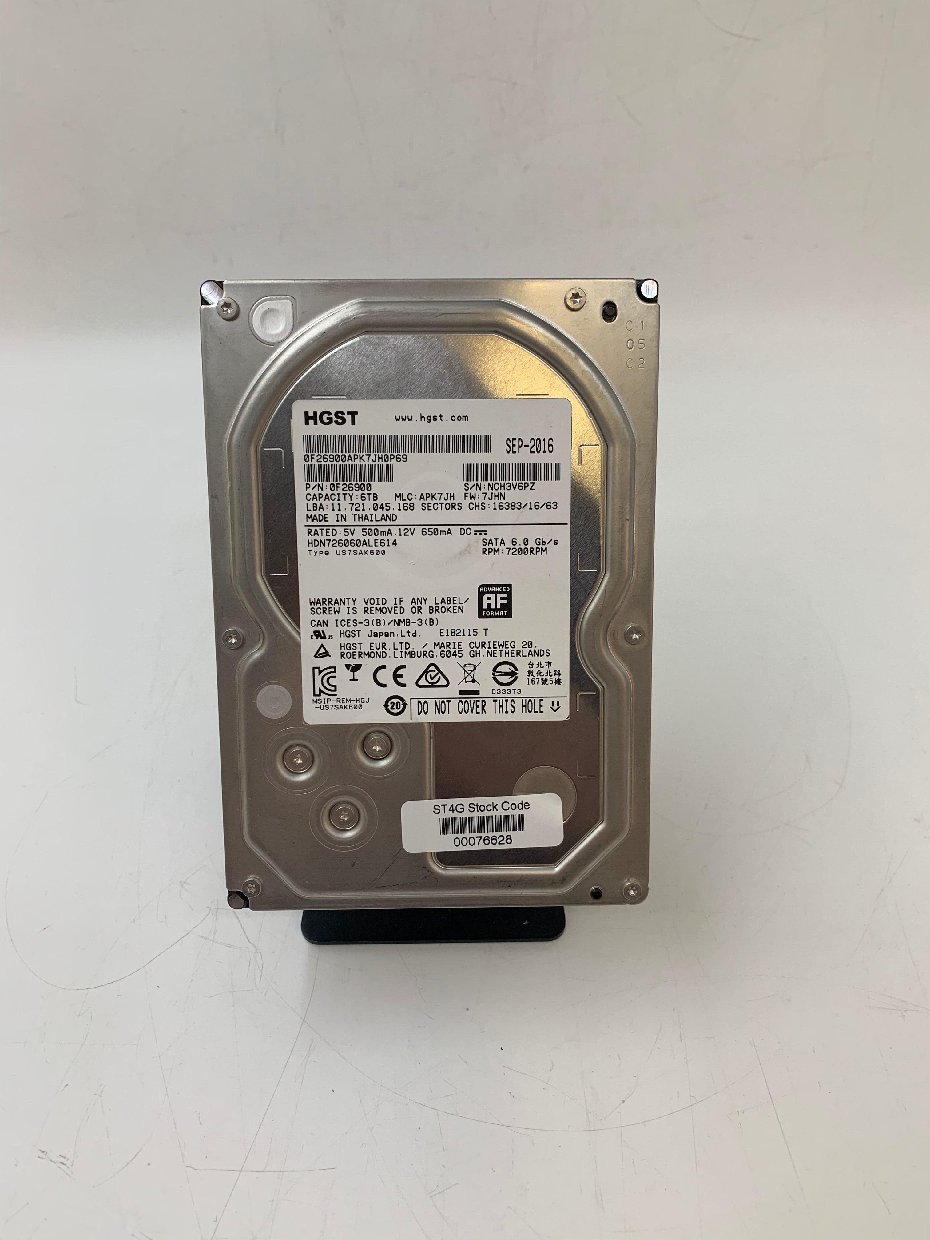HGST HDD | 6TB | 3.5 inch | SATA | HDN726060ALE614 | 7.2K RPM | 6Gbps
