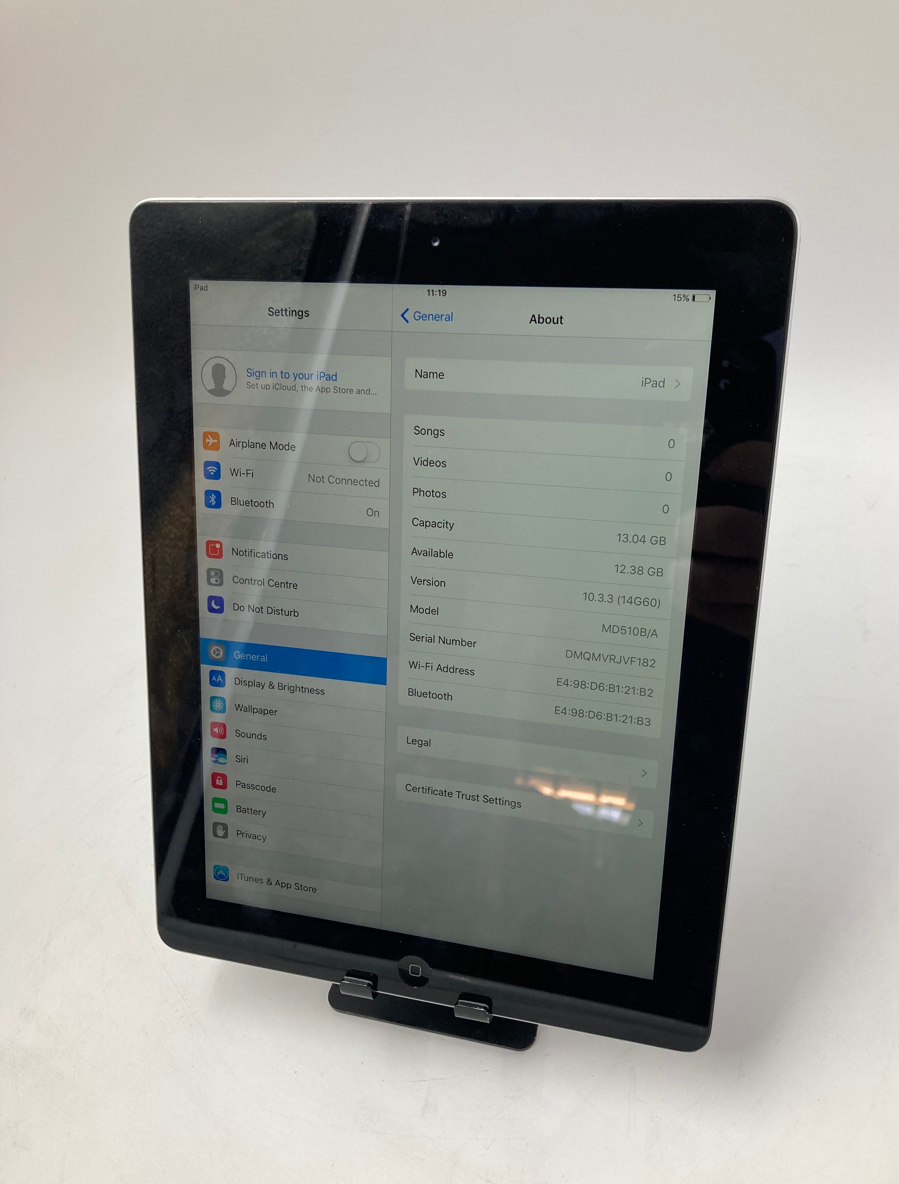 Apple iPad 4th Gen A1458 Silver 13GB Batch of 2