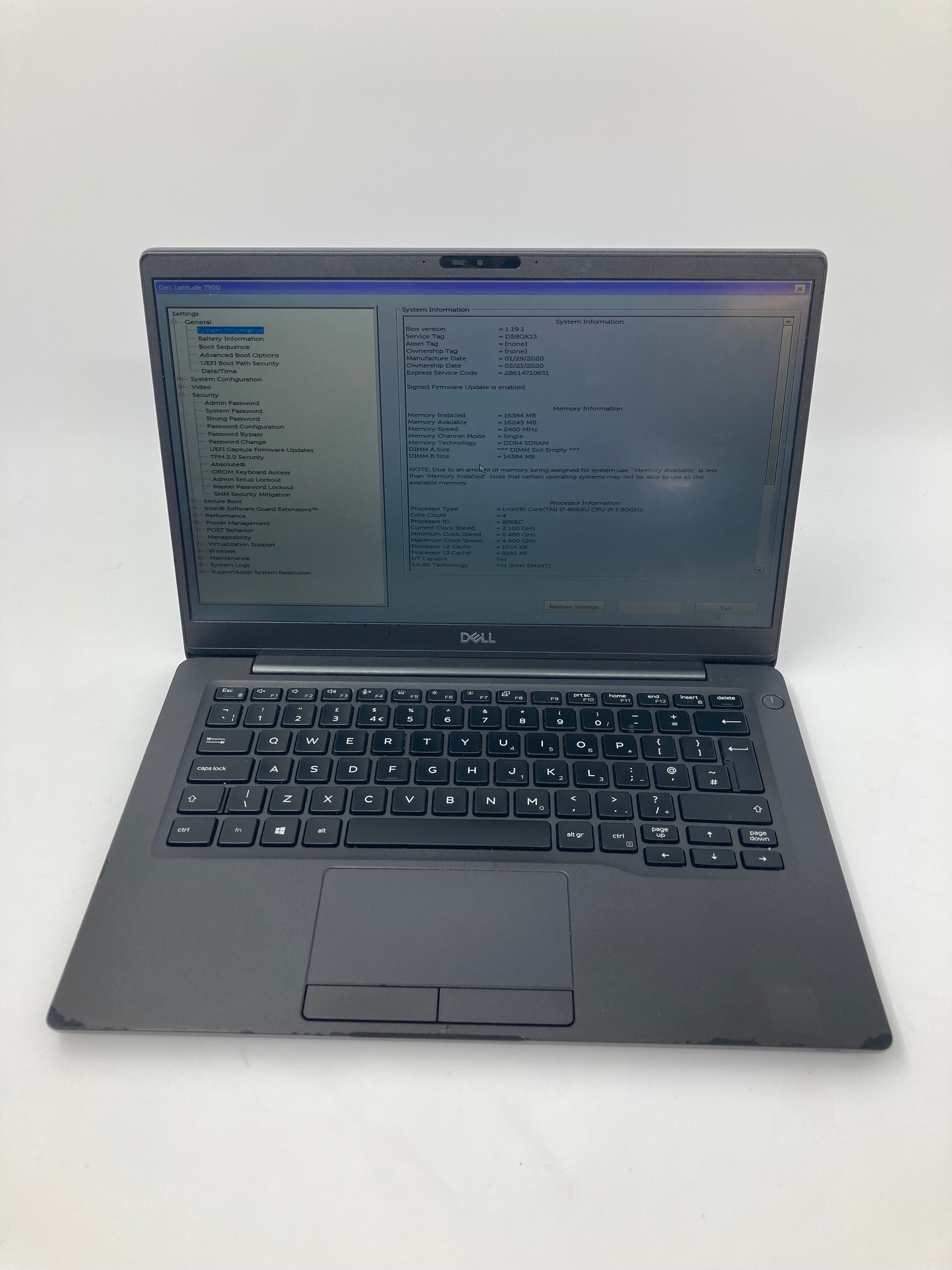 Dell Latitude 7300 13" i7 8th Gen 16GB RAM No HDD No OS #2