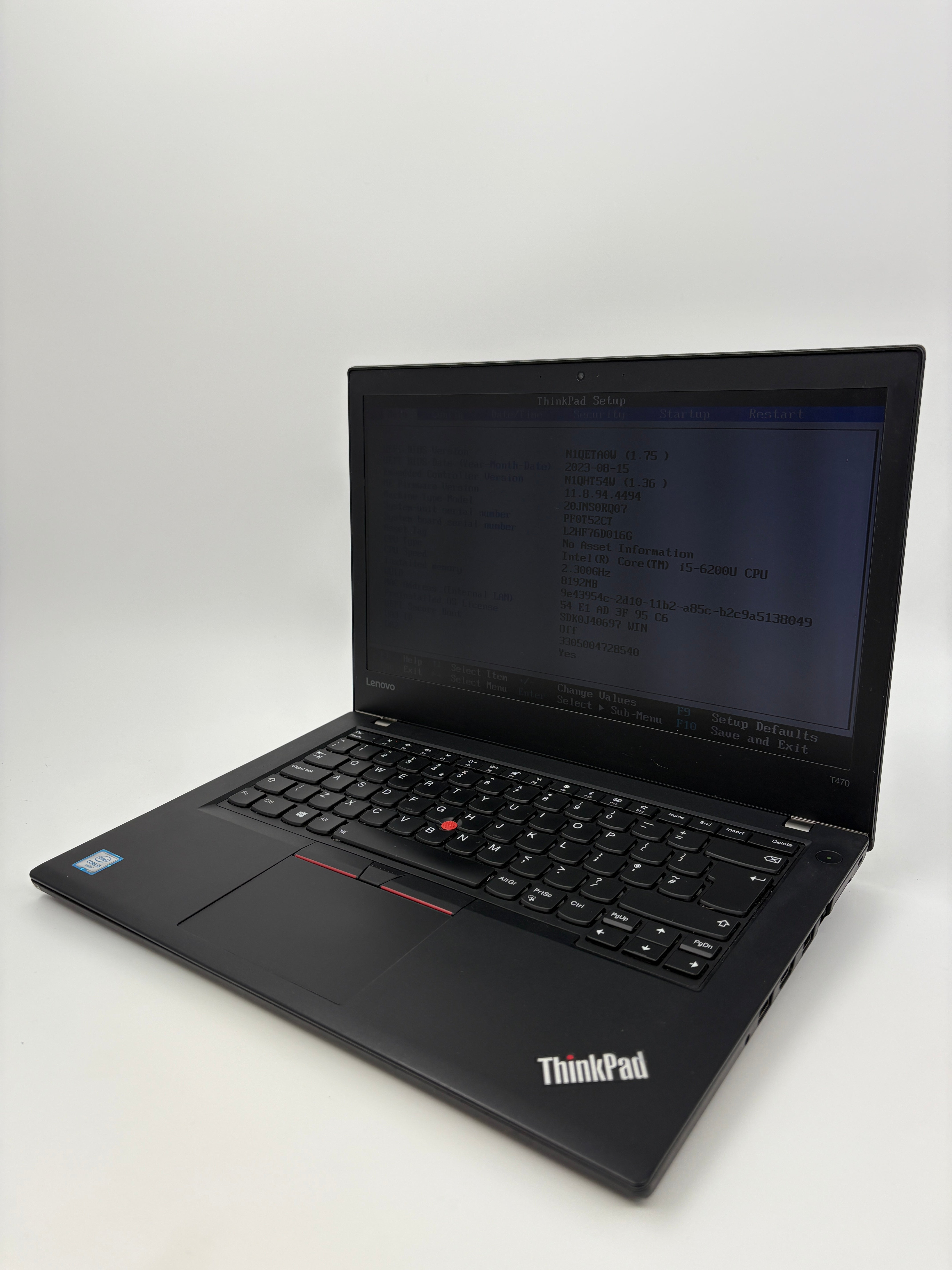 Lenovo Laptop ThinkPad T470 14" Screen i5 6th Gen 8GB RAM NO SSD NO OS