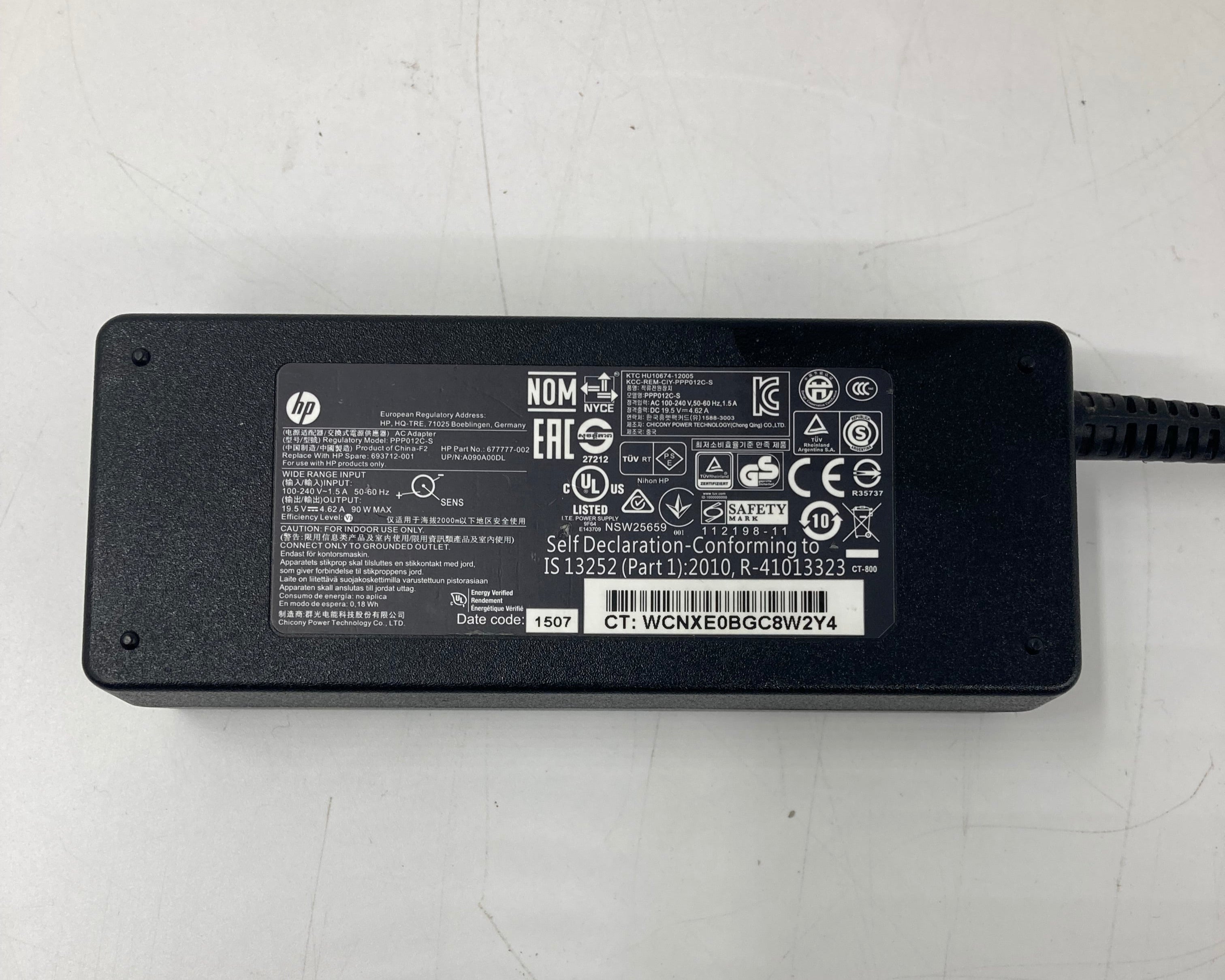 Batch of 15 HP Big Tip Laptop Chargers 65W/90W - Black 7.4x5.0mm