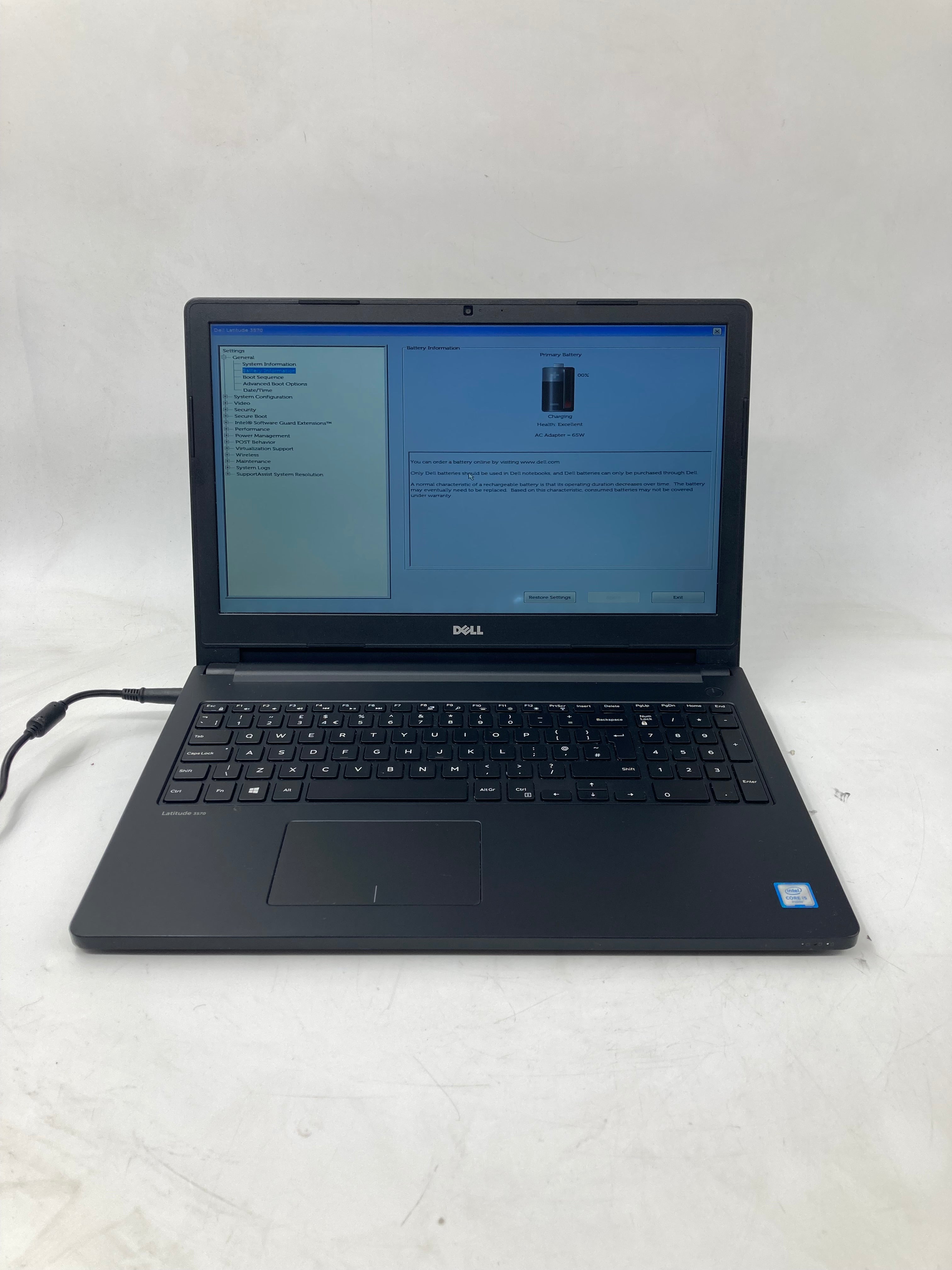 Dell Laptop Latitude 3570 15.6" Screen i5 6th Gen 16gb Ram No Storage No OS