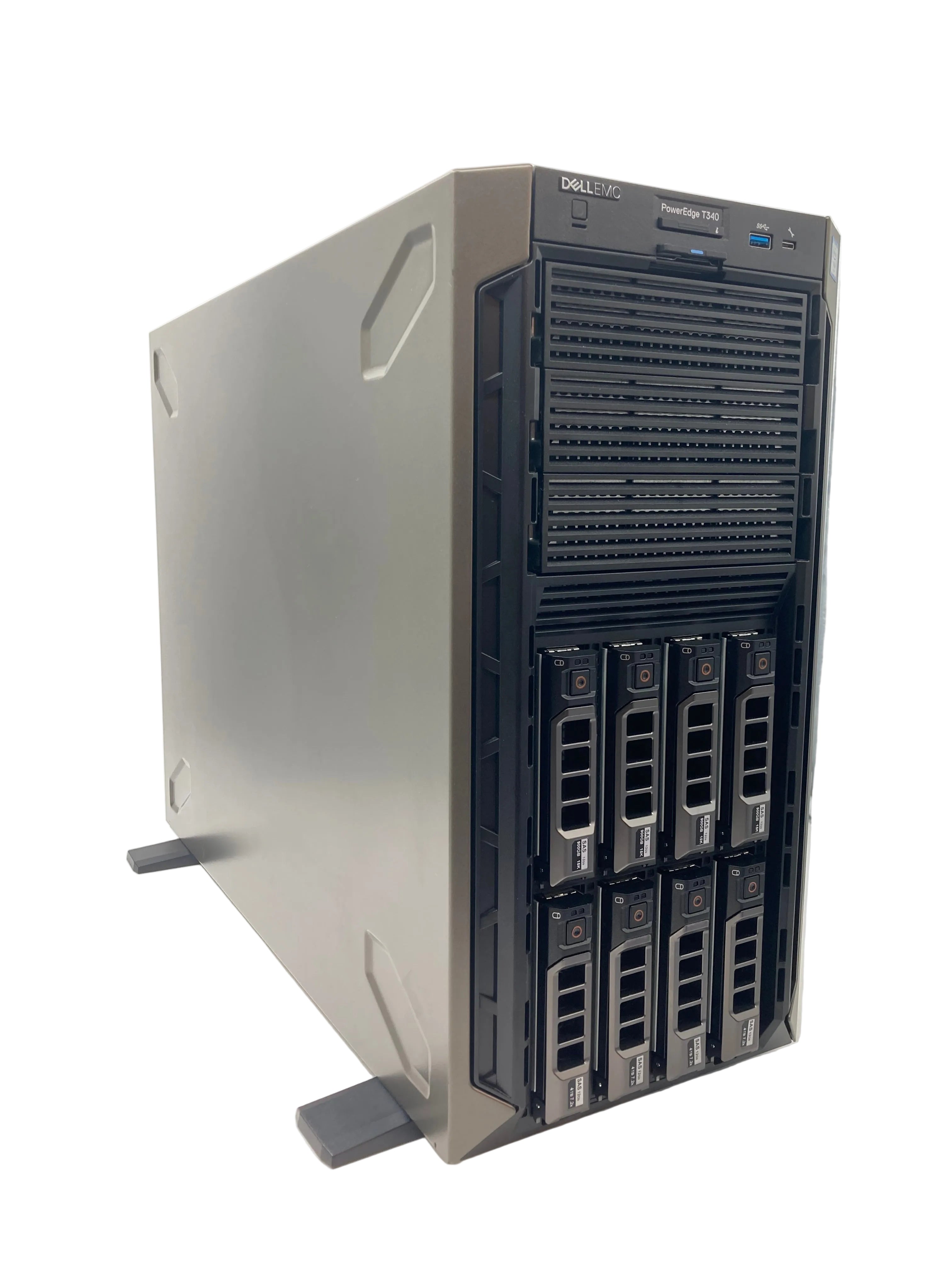 Dell PowerEdge T340 Tower Server | Intel Xeon E-2176G | 4x 900GB, 4x 4TB HDDs | 16GB RAM | Grade A