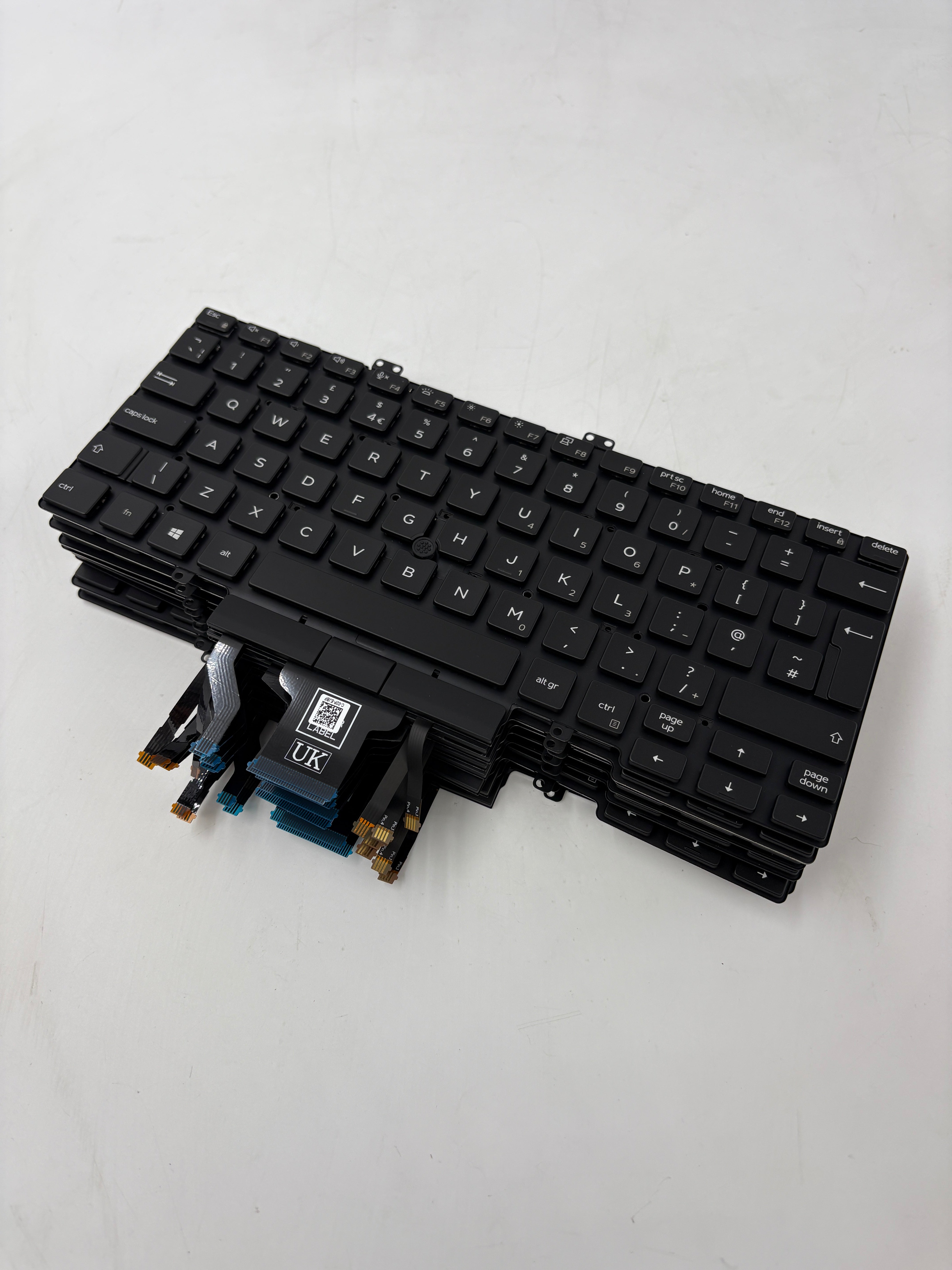 Batch of 8 New Open Box Dell Latitude 5401 5400 UK Backlit Keyboard 7D2R0