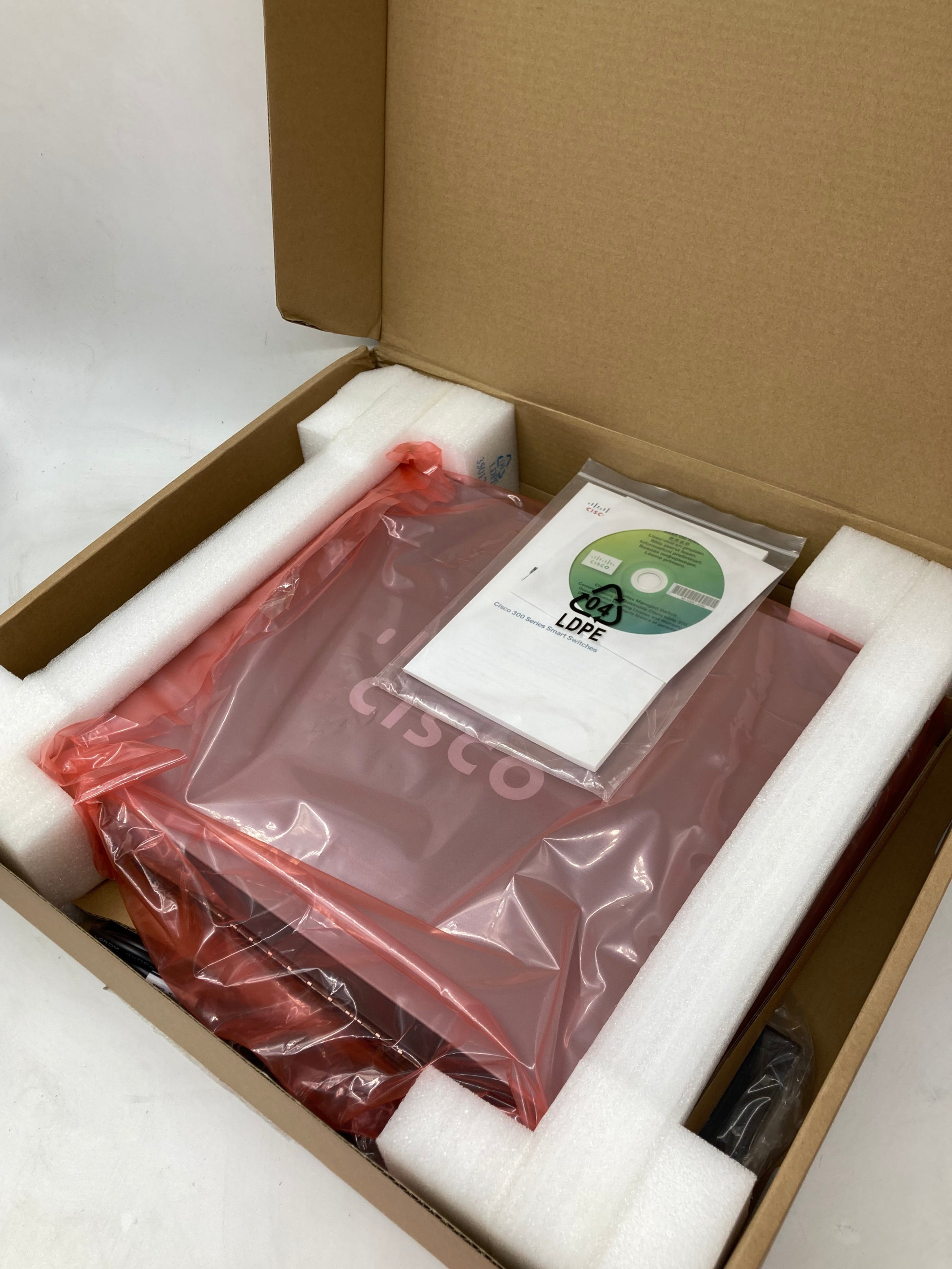 Cisco SF300-48PP 48 Port 10/100 PoE+ Managed Switch - Black Silver