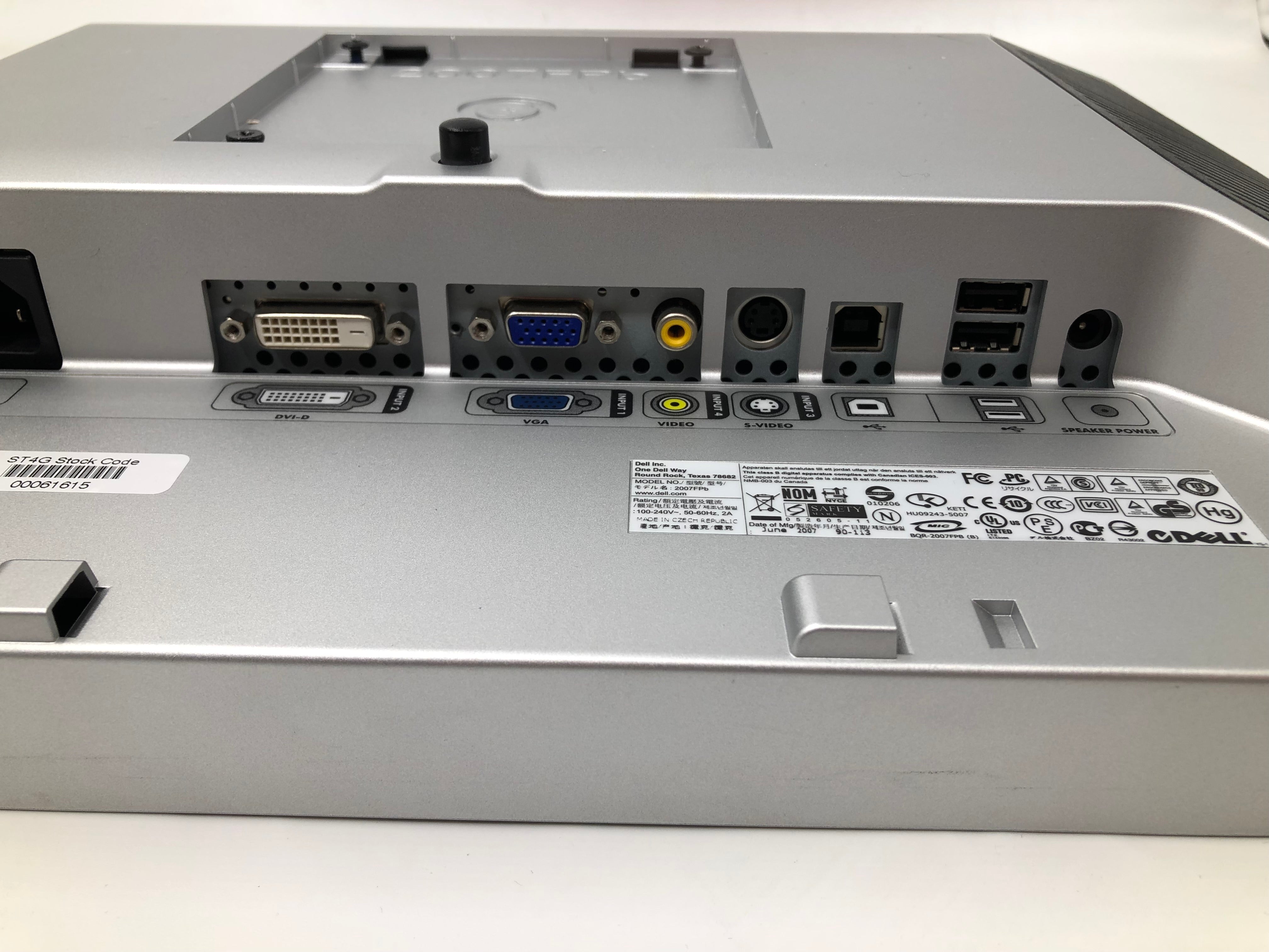 Dell 2007FPB UltraSharp Monitor 20" 1600 x 1200 VGA DVI No Stand