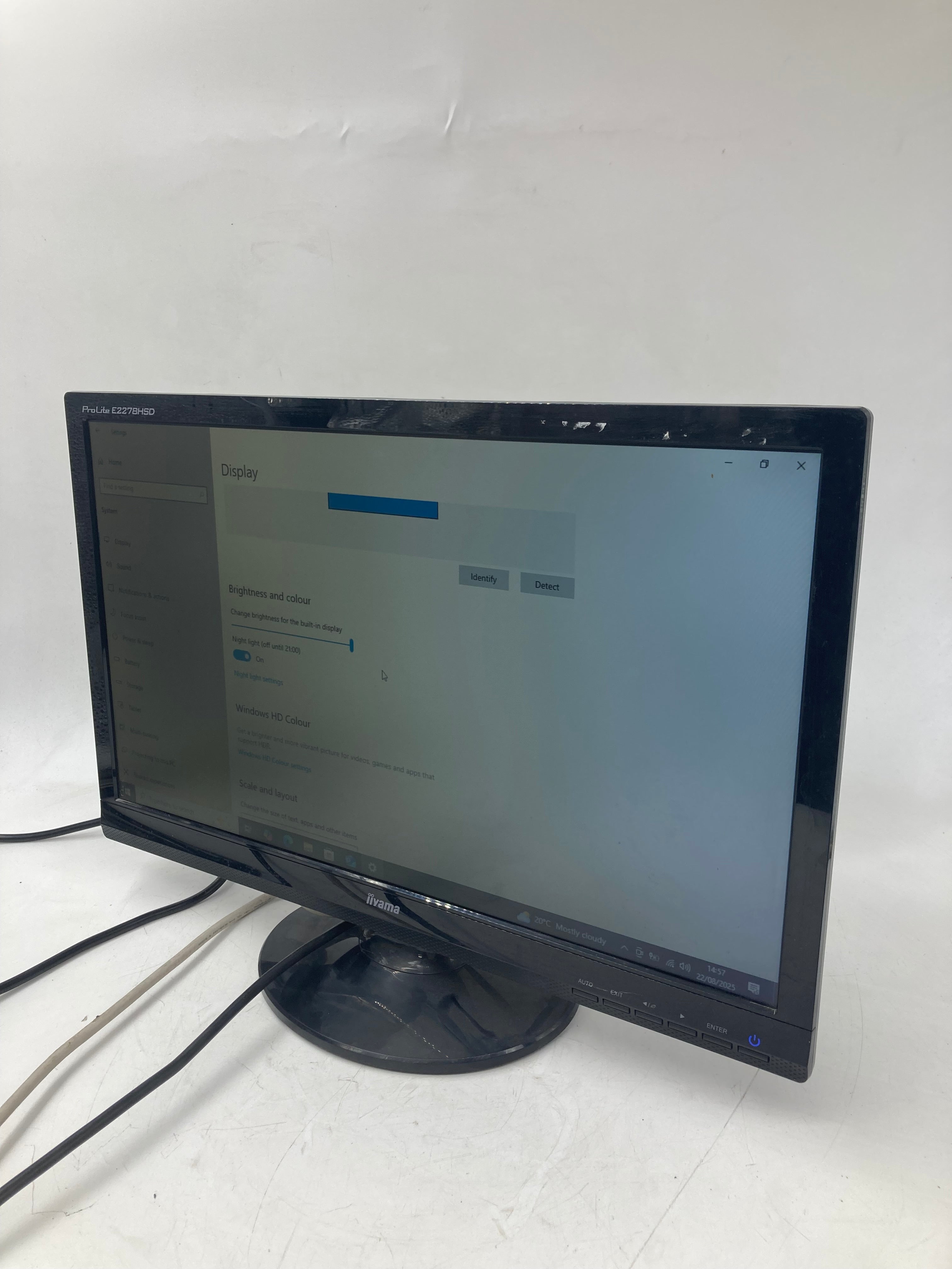 iiyama ProLite E2278HD 22" LED Monitor VGA DVI