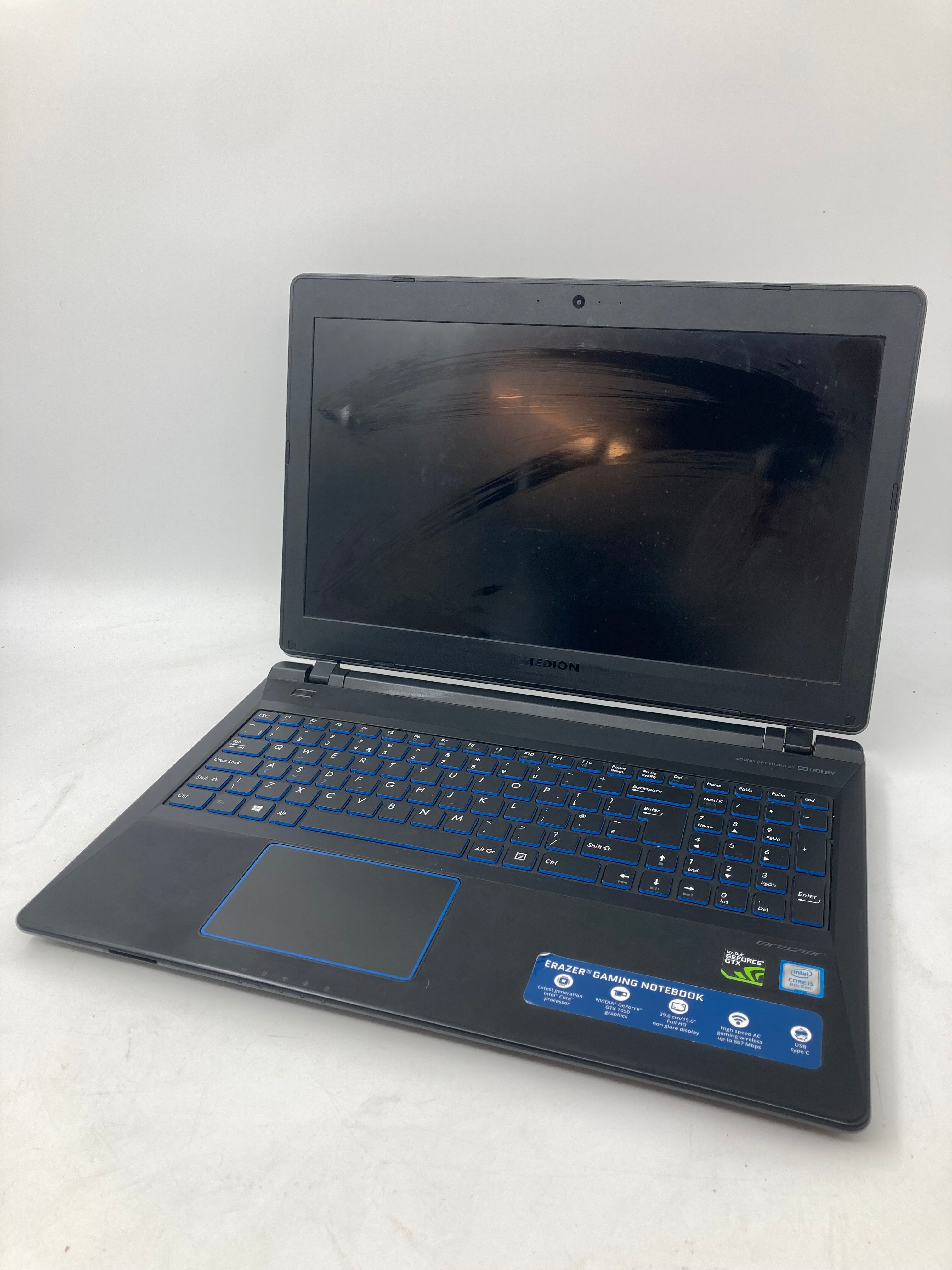 Medion Erazer P6684 15.6" Screen i5 8th Gen No RAM No SSD No OS