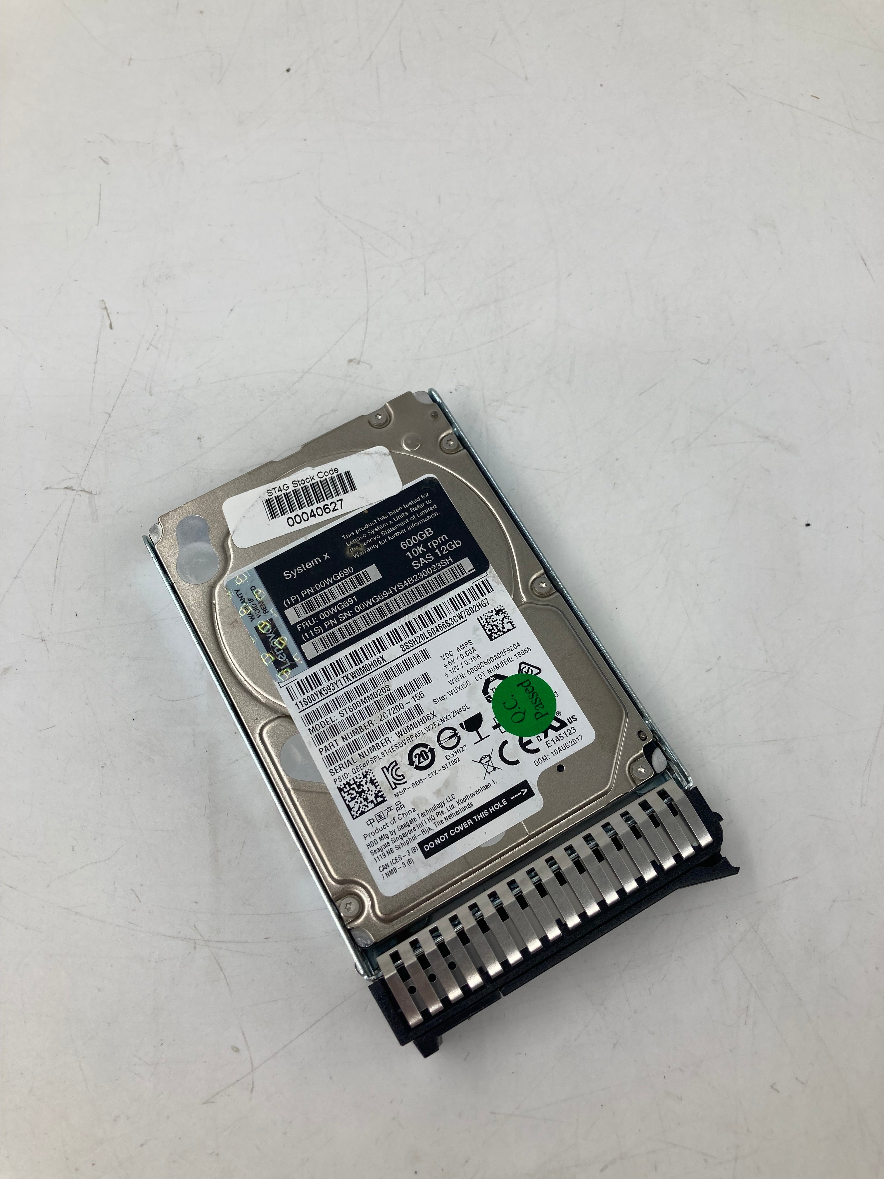 IBM HDD 2.5" SAS 600GB 10K RPM 12 Gbps FRU 00WG691 Lot Of 10