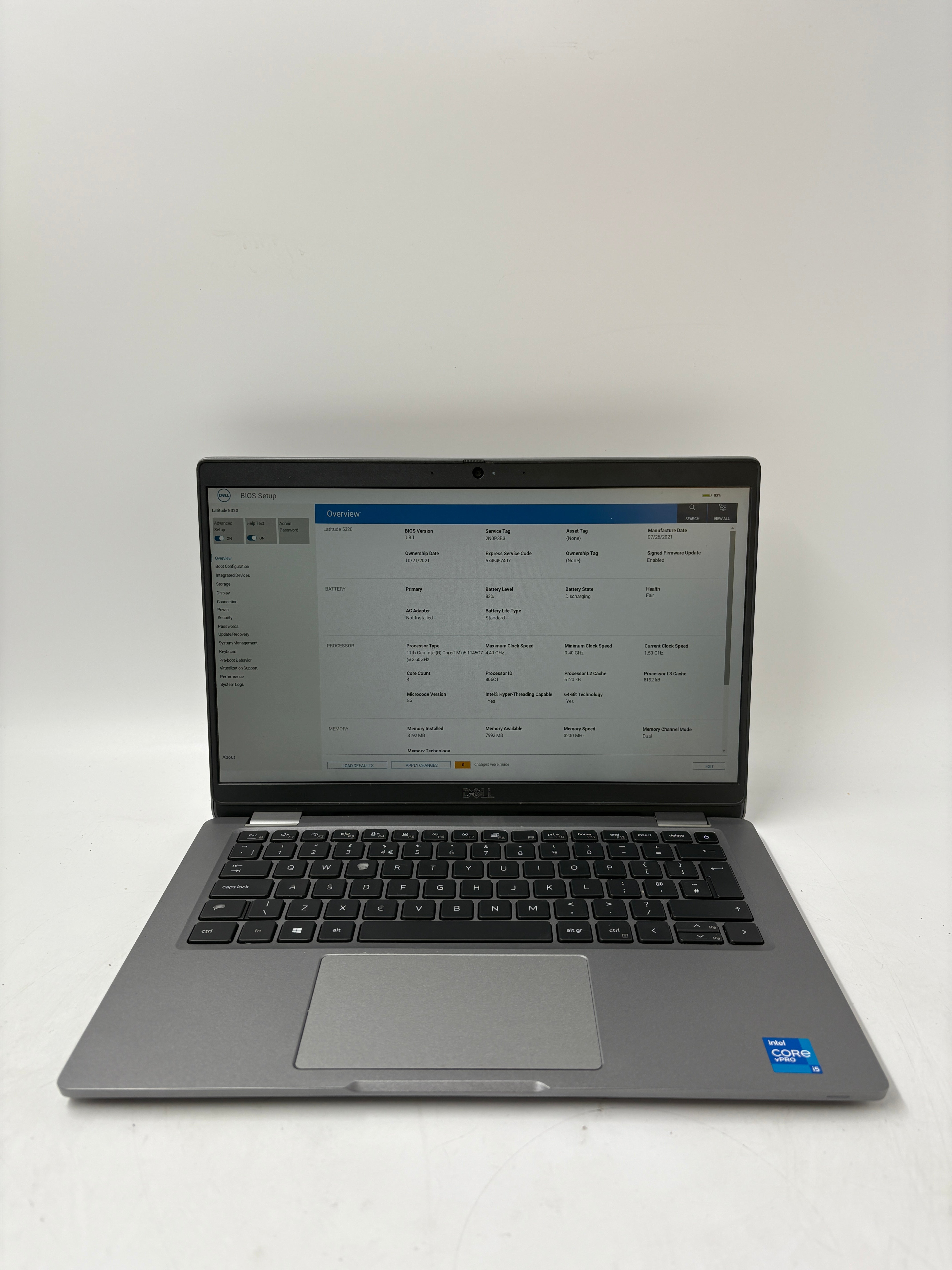Dell Latitude 5320 13.3" Screen i5 11th Gen 8GB RAM 256GB SSD NO OS