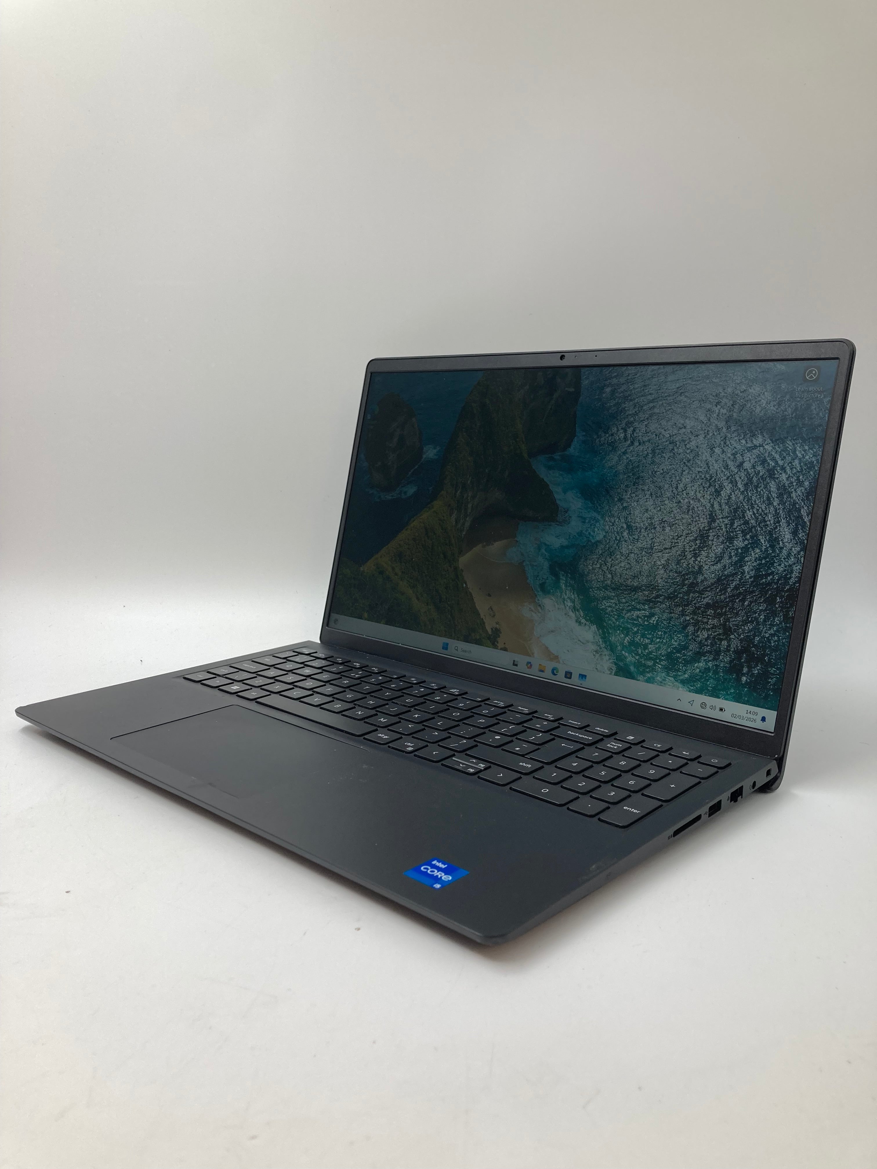 Dell Vostro 3510 front angled view showing keyboard and 15.6" screen