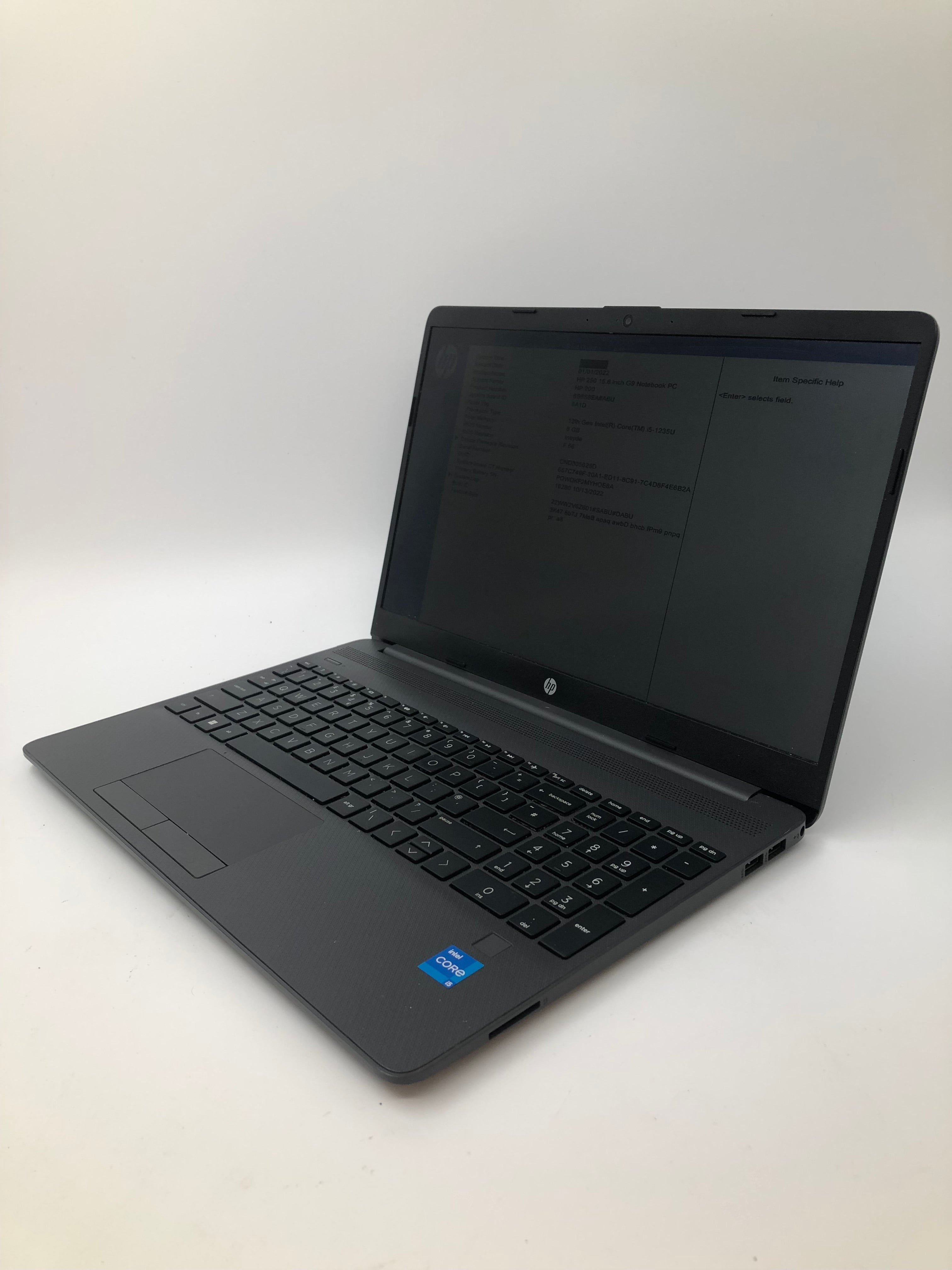 HP 250 G9 Notebook Spares: i5 12th Gen CPU, 8GB RAM, 15.6" Screen (No SSD/No OS)