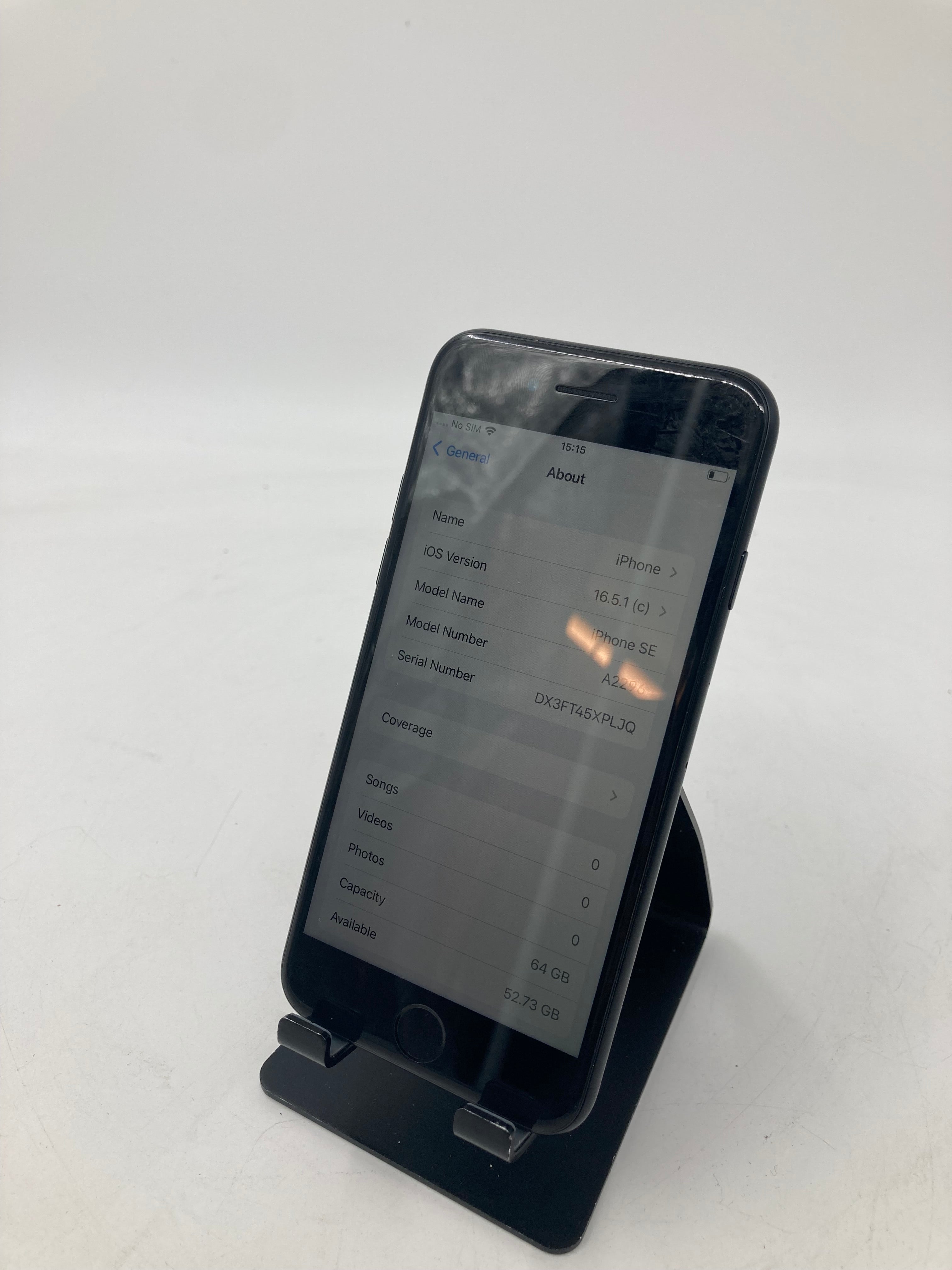 Apple iPhone A2296 64GB Unlocked - Black