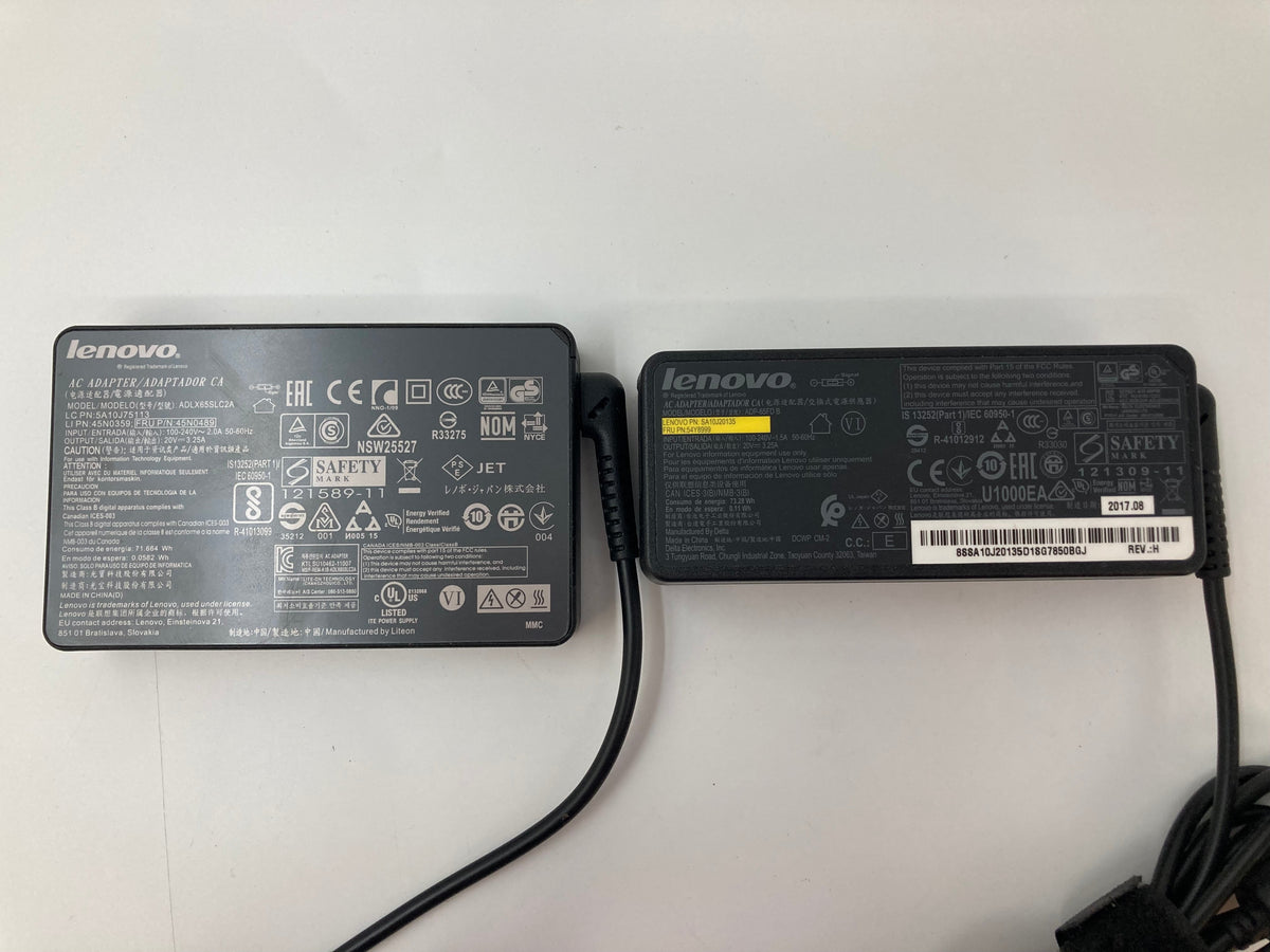 Batch x49 | Genuine Lenovo 65W AC Adapter Chargers | Rectangle Tip