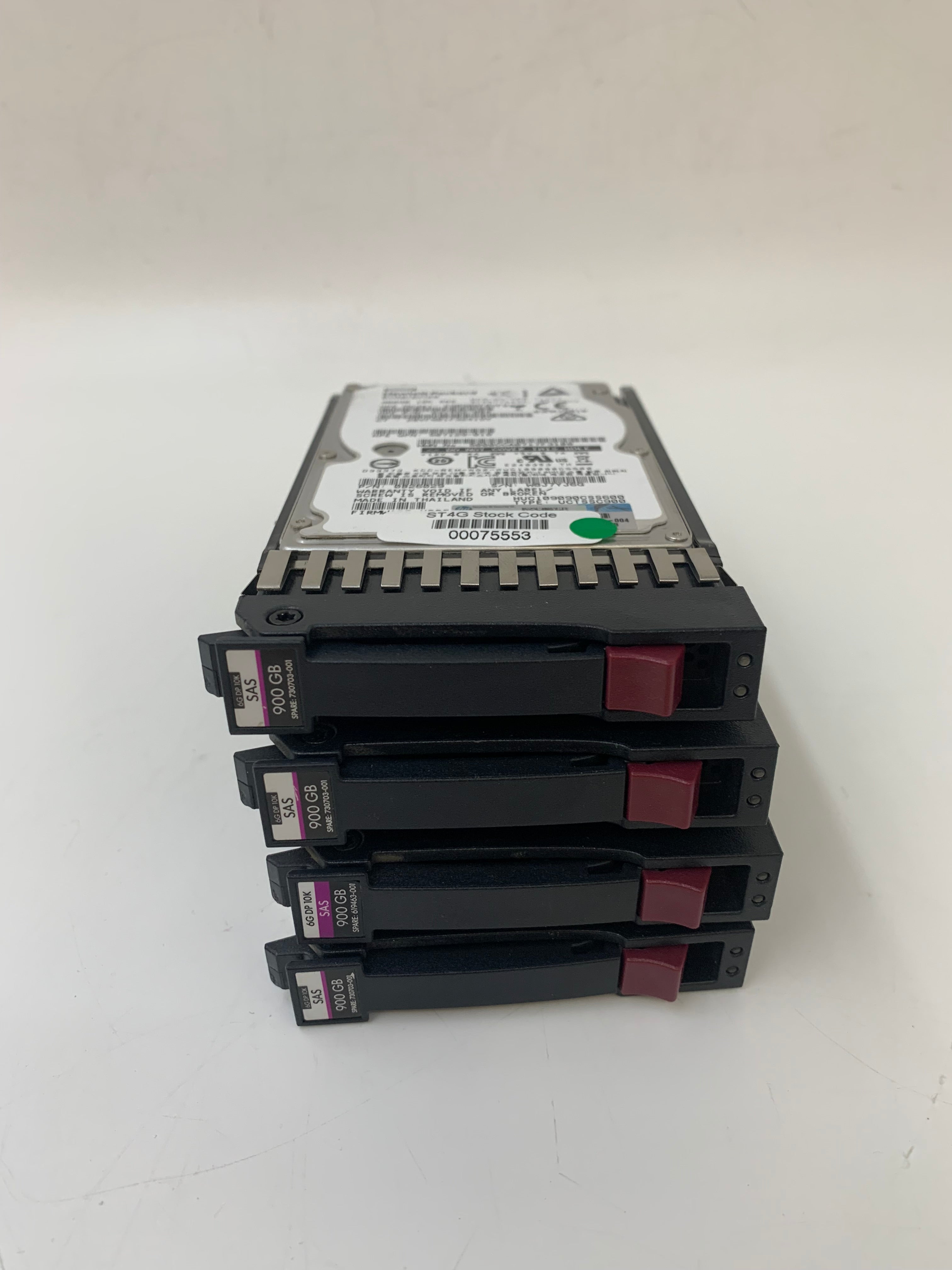 HP Hard Disk Drives | 900GB | SAS | 2.5 inch | 6Gbps | 10K RPM | Lot of 4