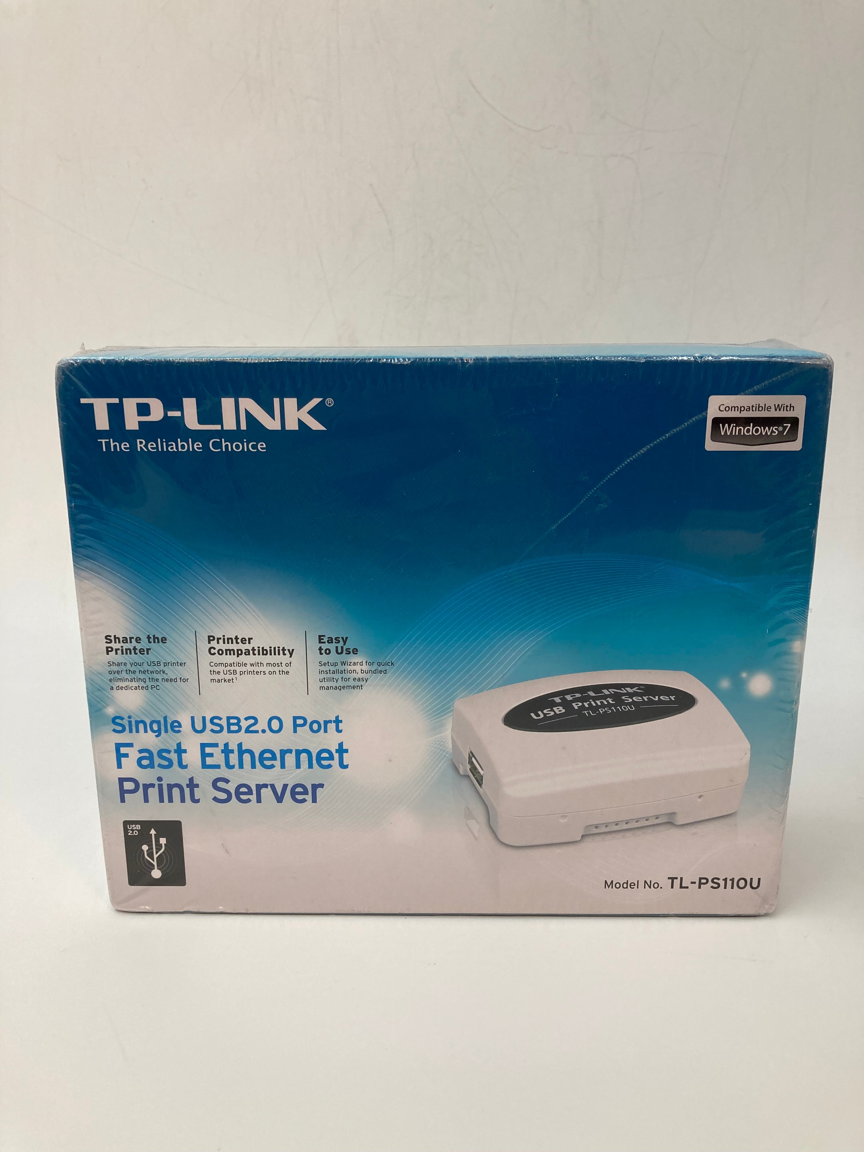 TP-LINK TL-PS110U Single USB 2.0 Port Print Server Network Device - Brand New