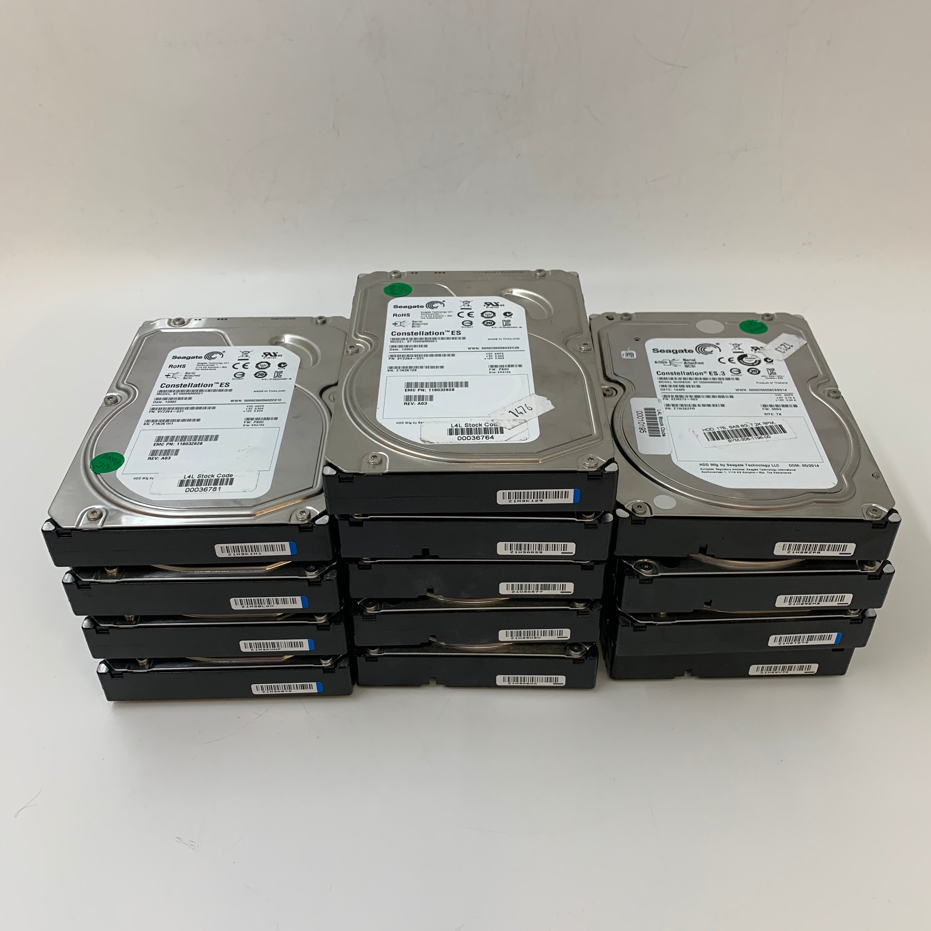 Mixed Brands HDDs | 1TB | SAS | 3.5 inch | 6Gbps | 7200 RPM | Lot of 14