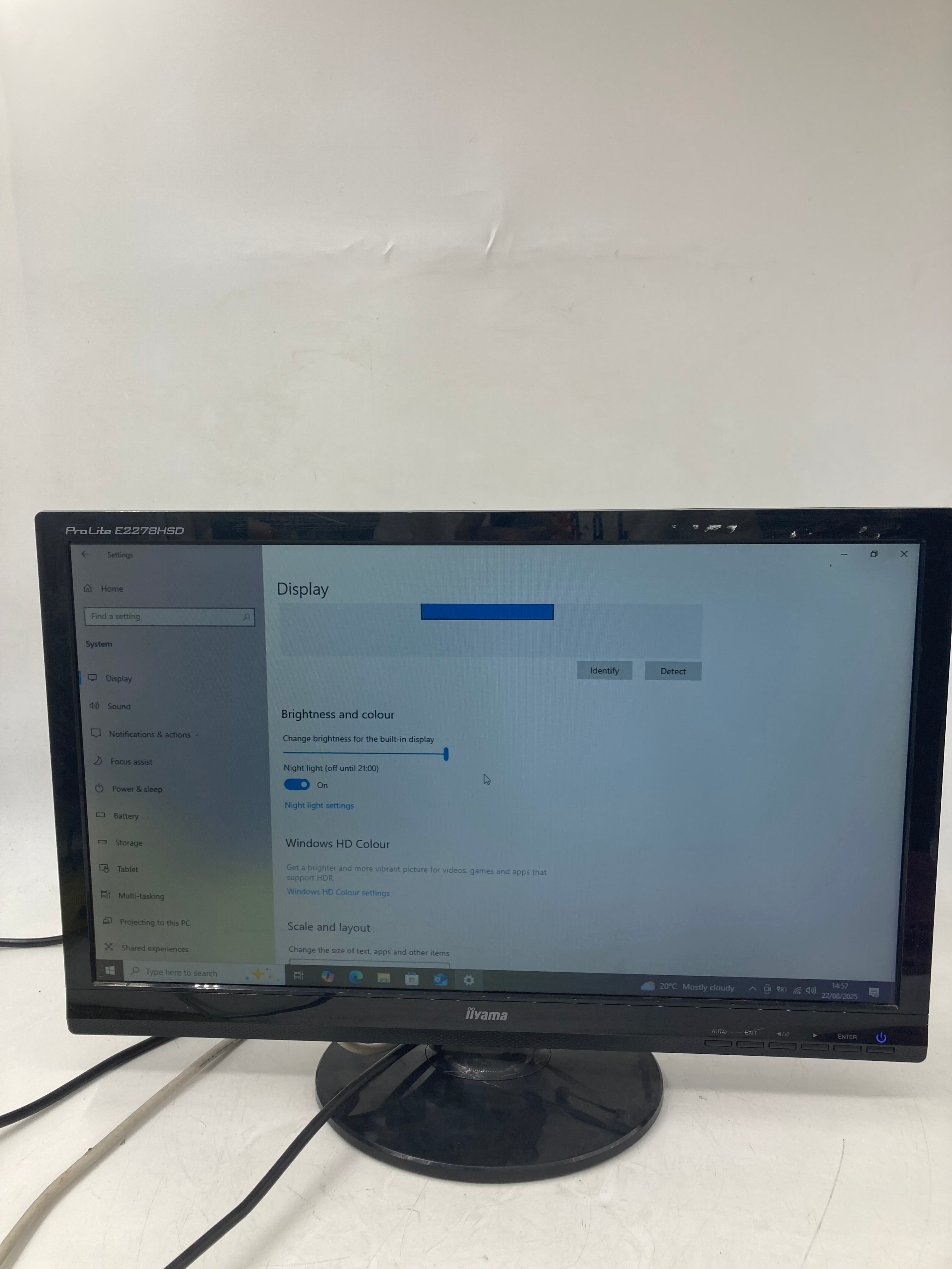 iiyama ProLite E2278HD 22" LED Monitor VGA DVI