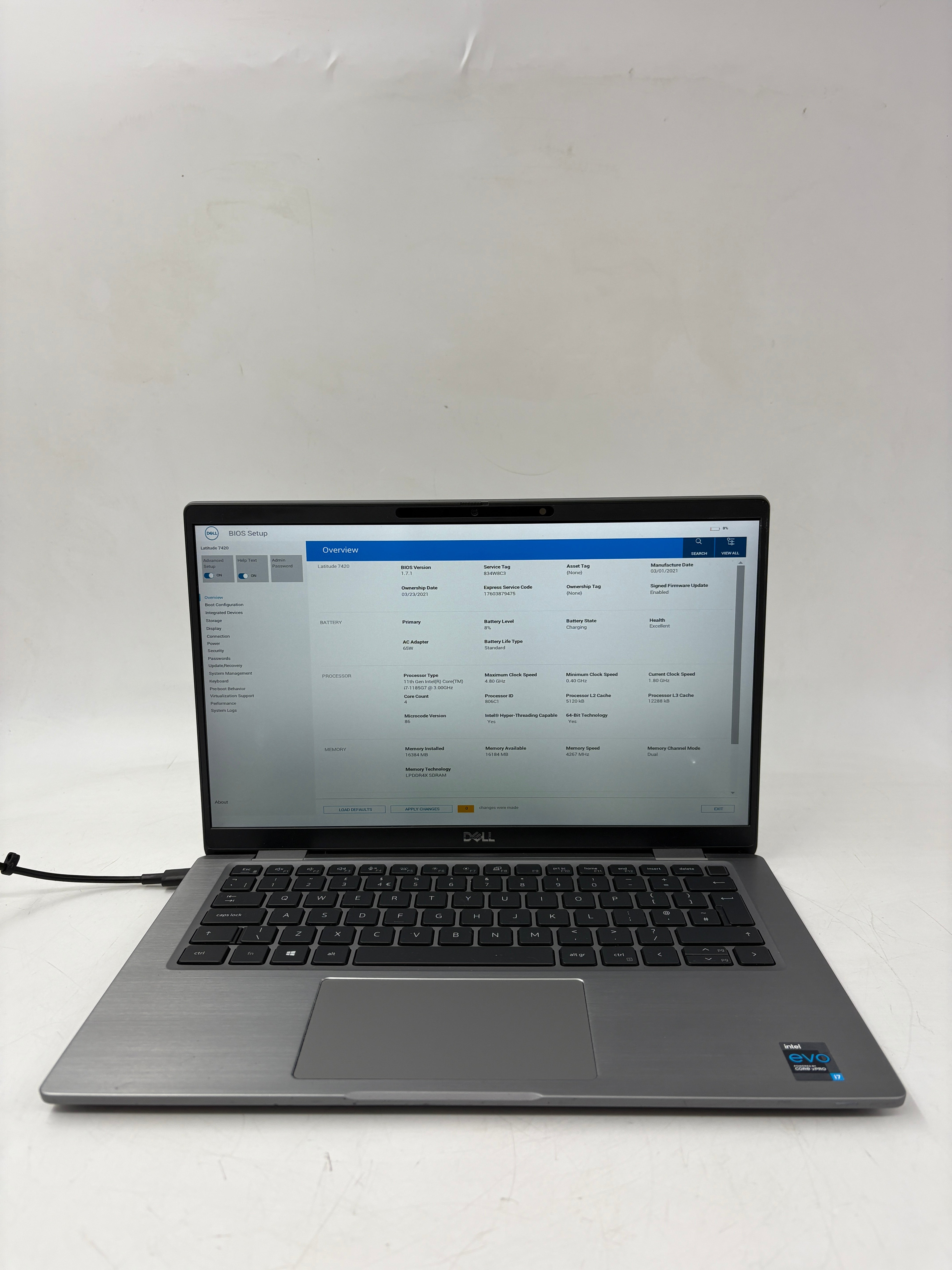 Dell Laptop Latitude 7420 14" Screen i7 11th Gen 16GB RAM 512GB SSD W11