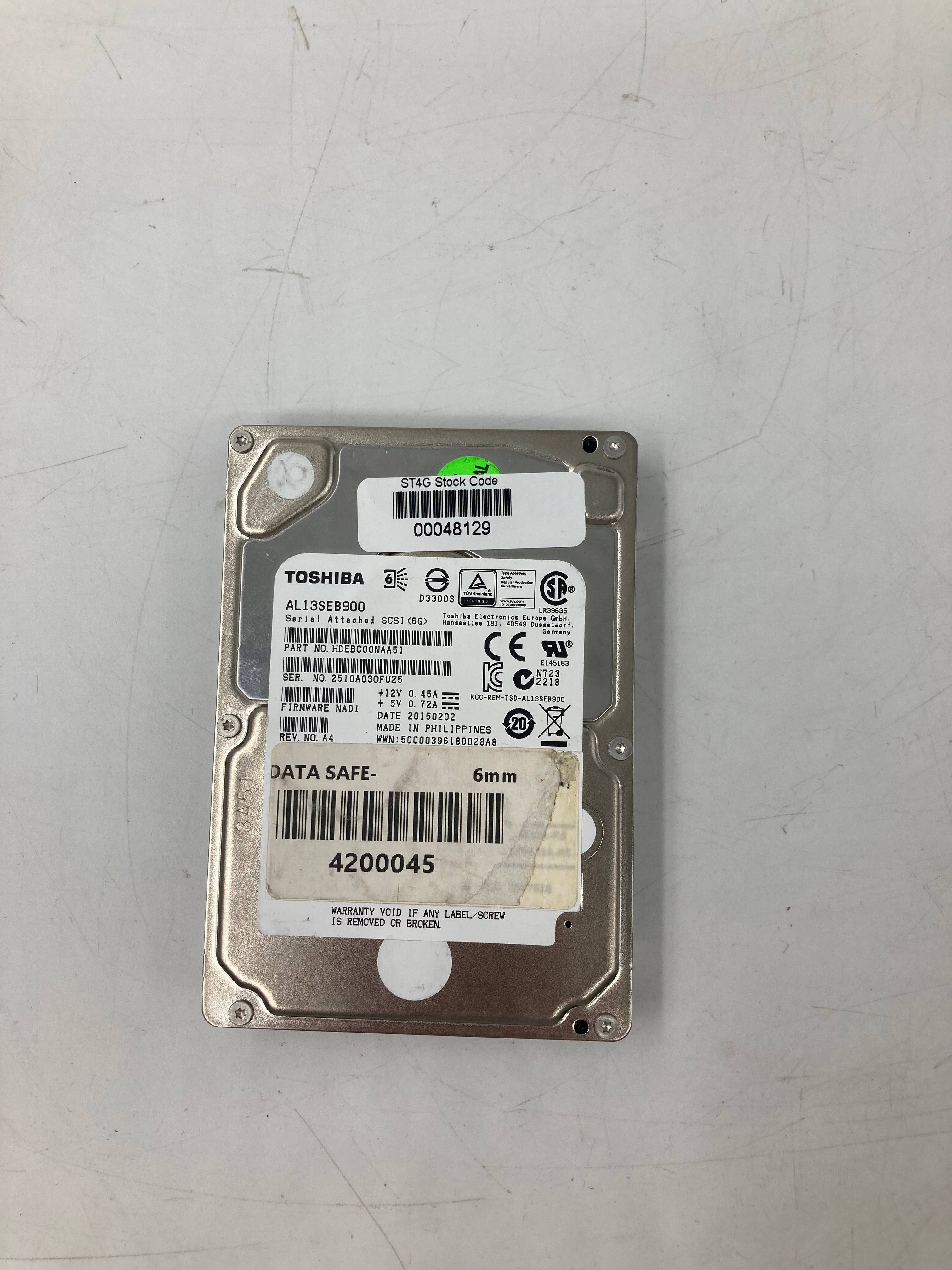 NetApp HDD 2.5" SAS 900GB 10K 6 Gbps P/N 108-00222 Lot of 6