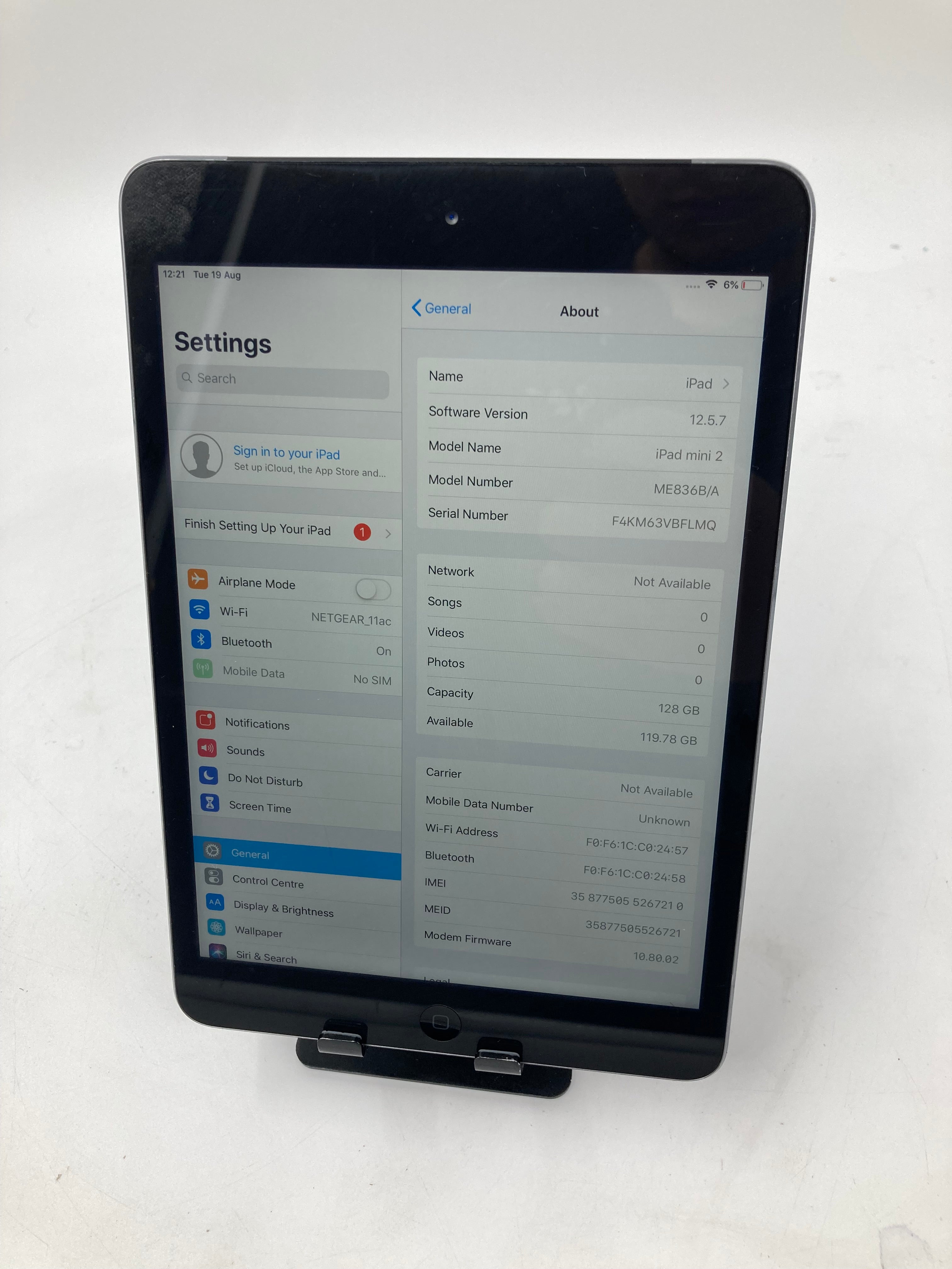 Apple iPad Mini 2 7.9" Screen A1490 128GB Storage Space Grey Unlocked