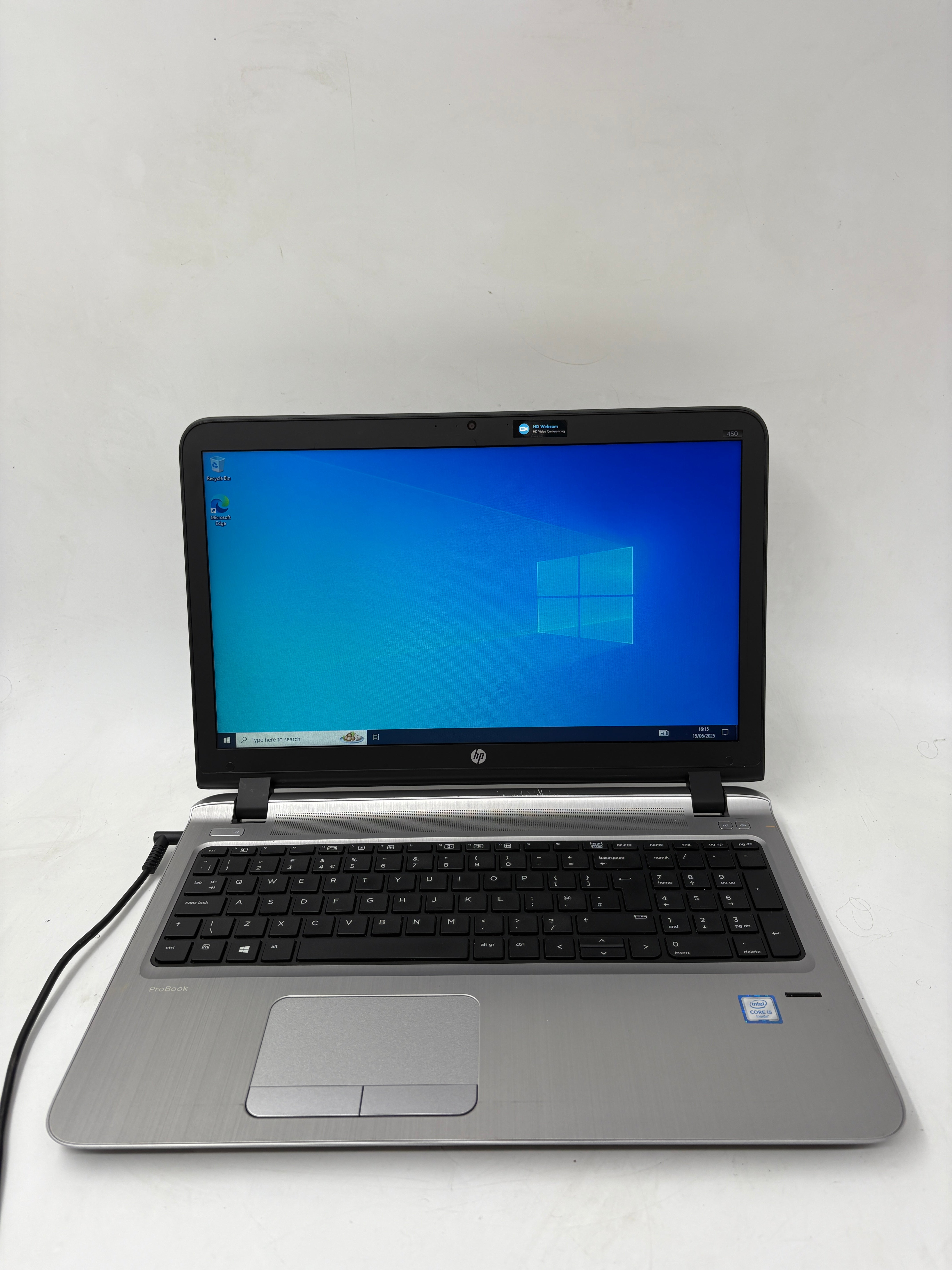HP Laptop ProBook 450 G3 15.6" Screen i5 6th Gen 8GB RAM 500GB HDD W10