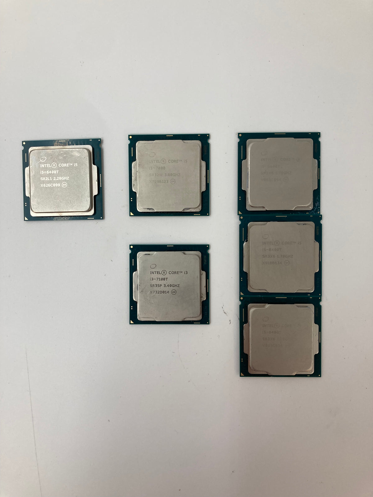 Batch x6 Mixed Intel Core CPUs | x1 i5 6th Gen, x1 i5 7th Gen, x1 i3 7th Gen, x3 i5 8th Gen