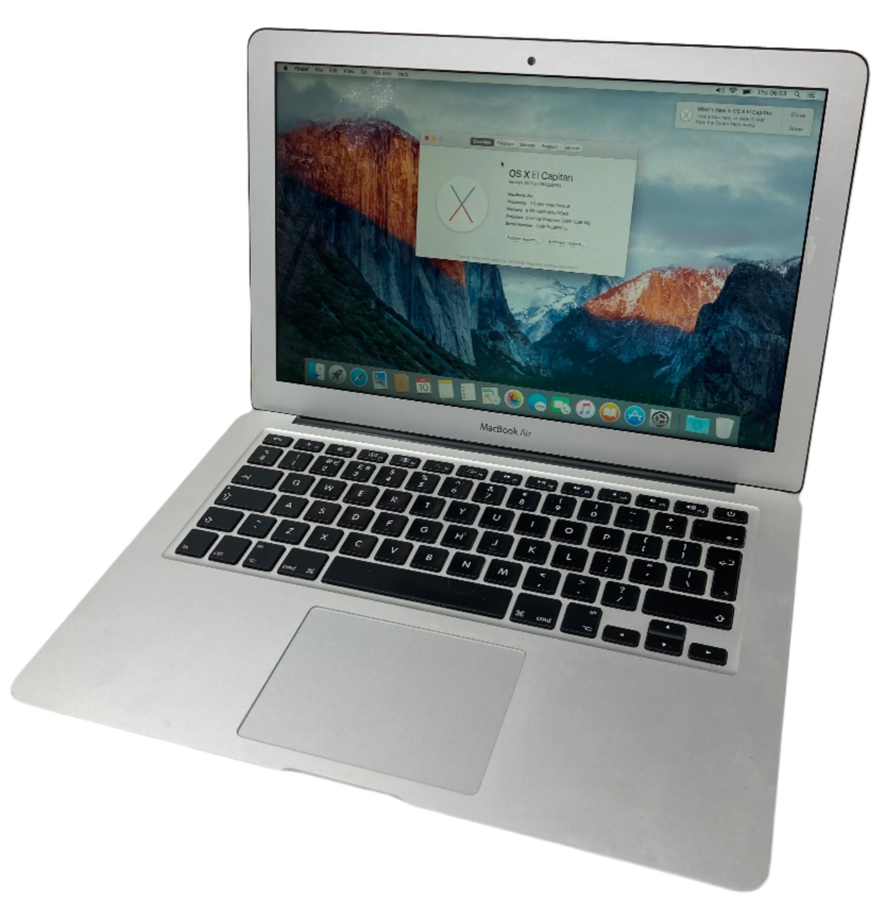 Apple MacBook Air 2013 13.3" A1466 EMC 2632 i5 8GB RAM 128GB SSD OS El Capitan